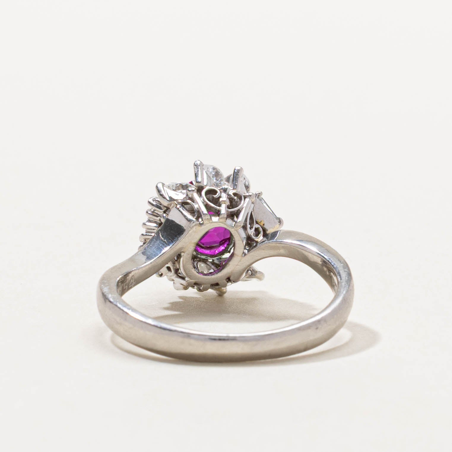 Pink Sapphire & Diamond Floral Halo Ring | 1.00ct, 0.45ctw | SZ 6.25
