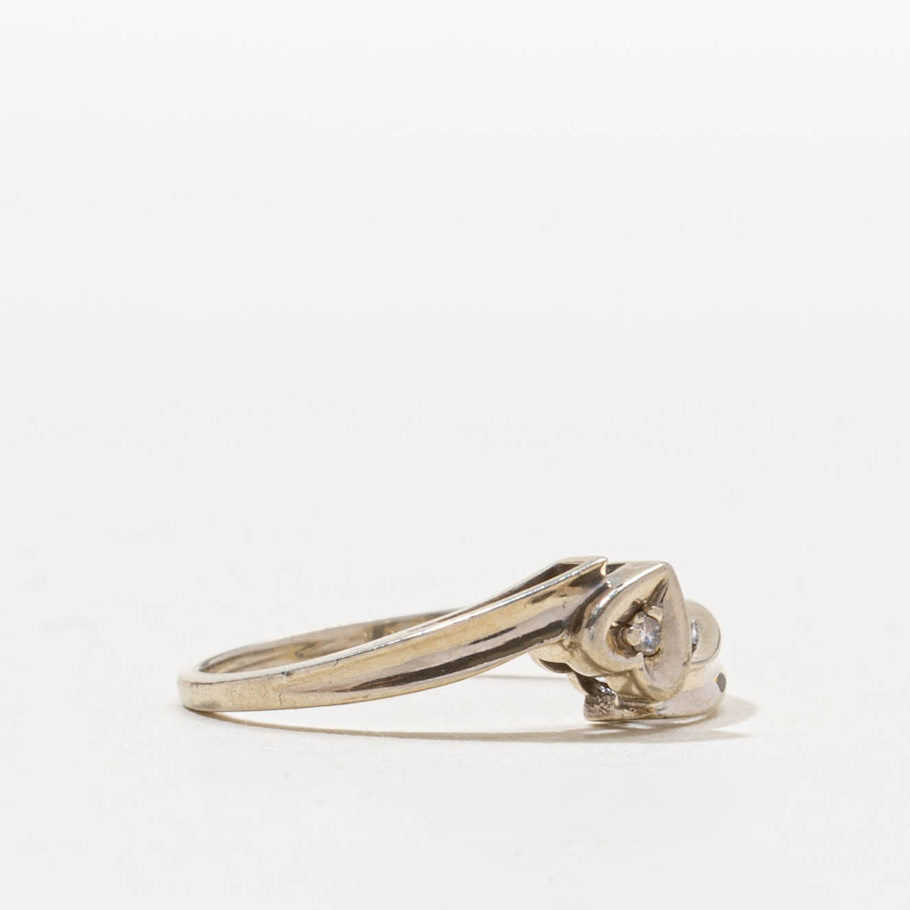 10k Diamond Heart Bypass Ring | SZ 3.75