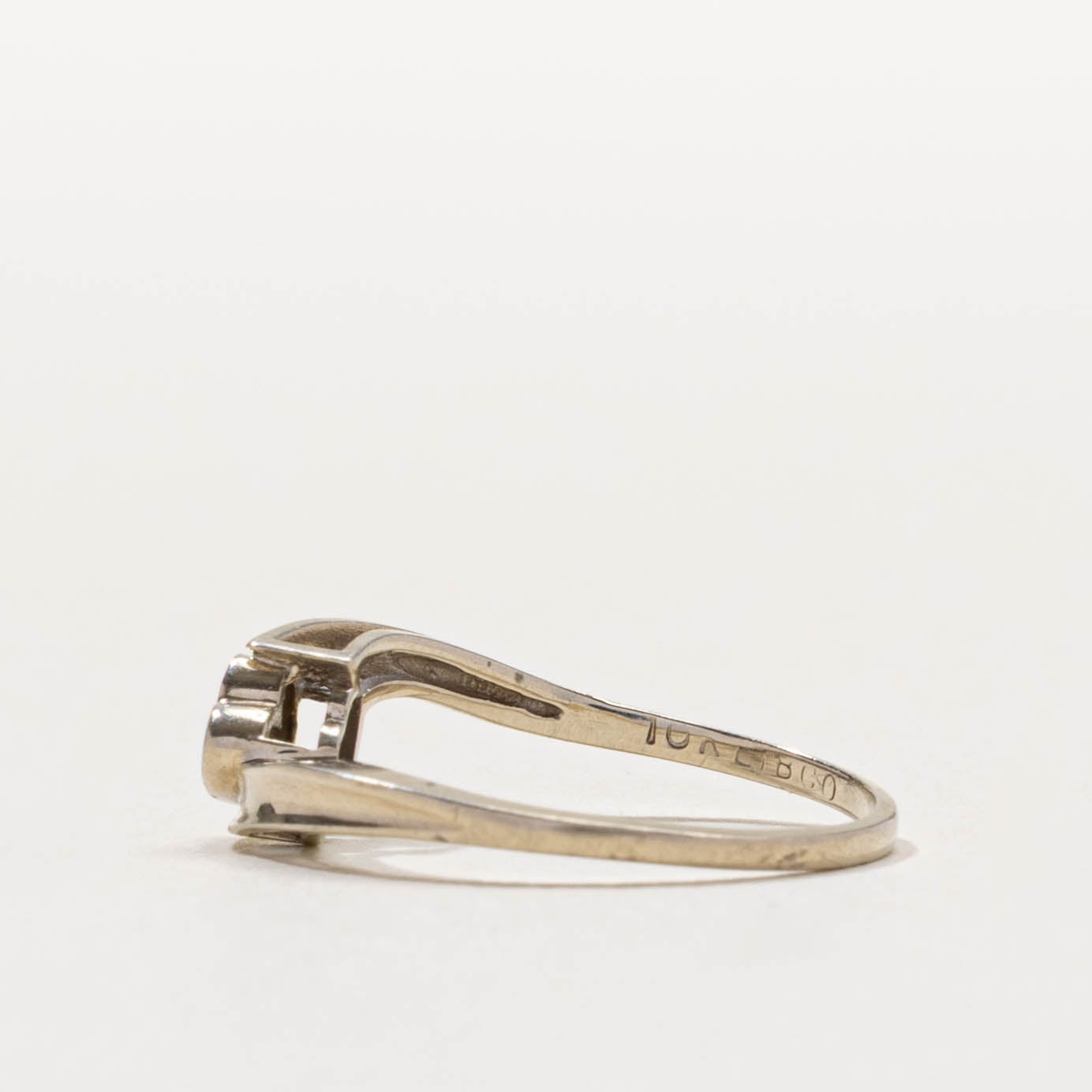 10k Diamond Heart Bypass Ring | SZ 3.75