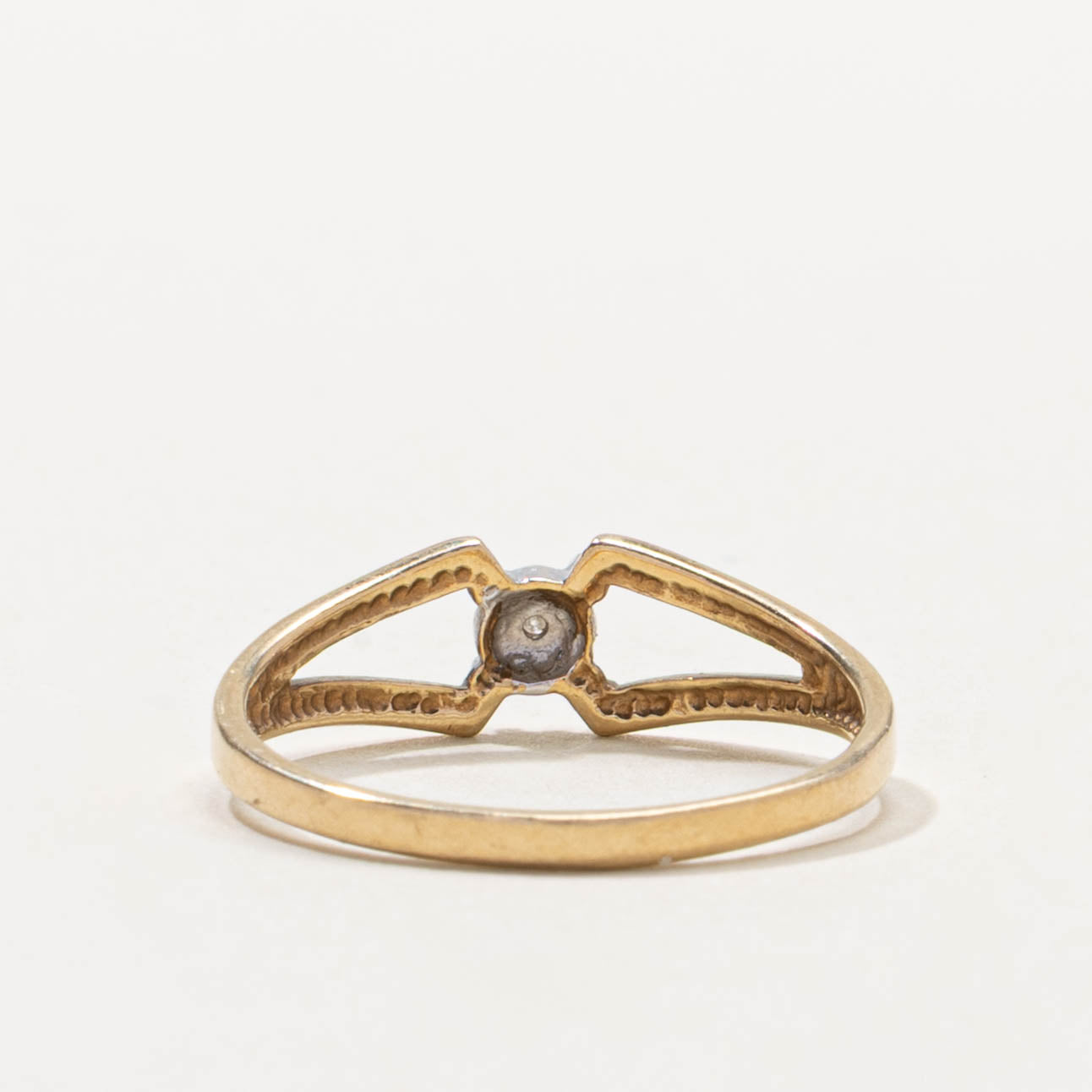 10k Illusion Set Diamond Split Shank Ring | SZ 6.75