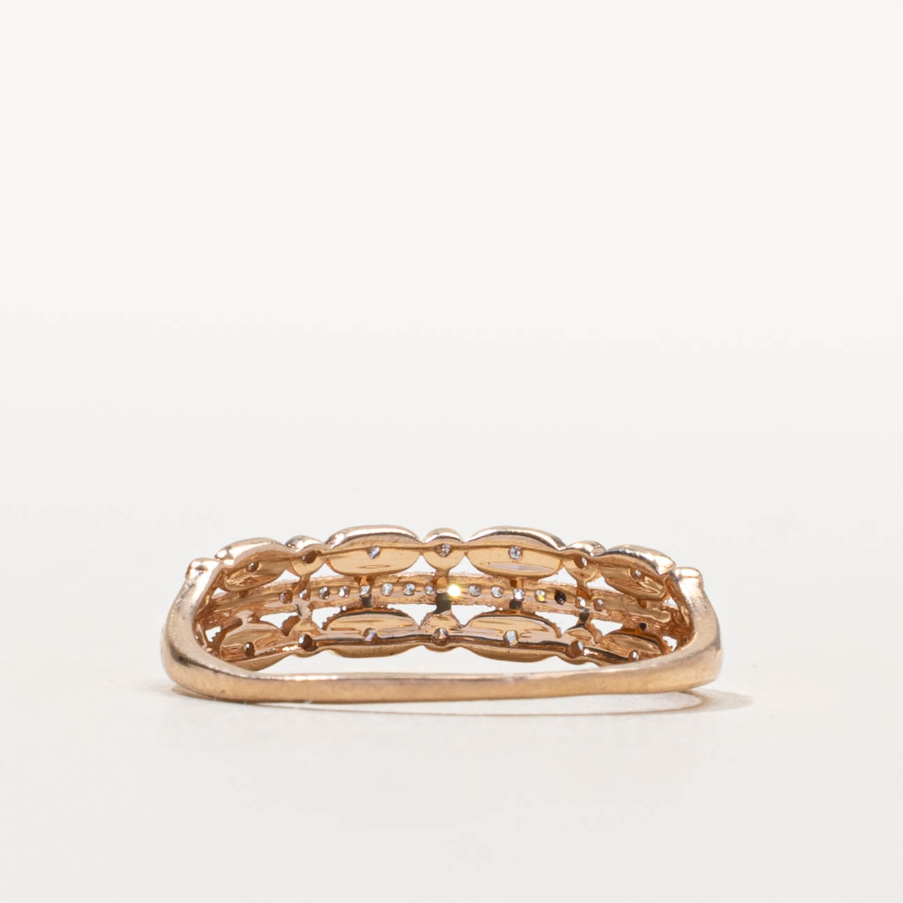 10k Diamond Ornate Milgrained Ring | SZ 7.75