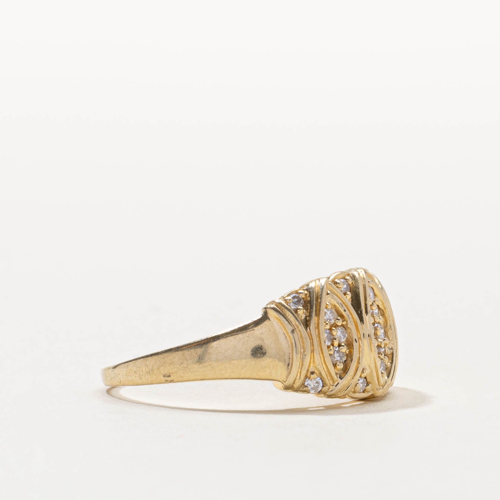 14k Diamond Marquise Cluster Dome Ring | SZ 9
