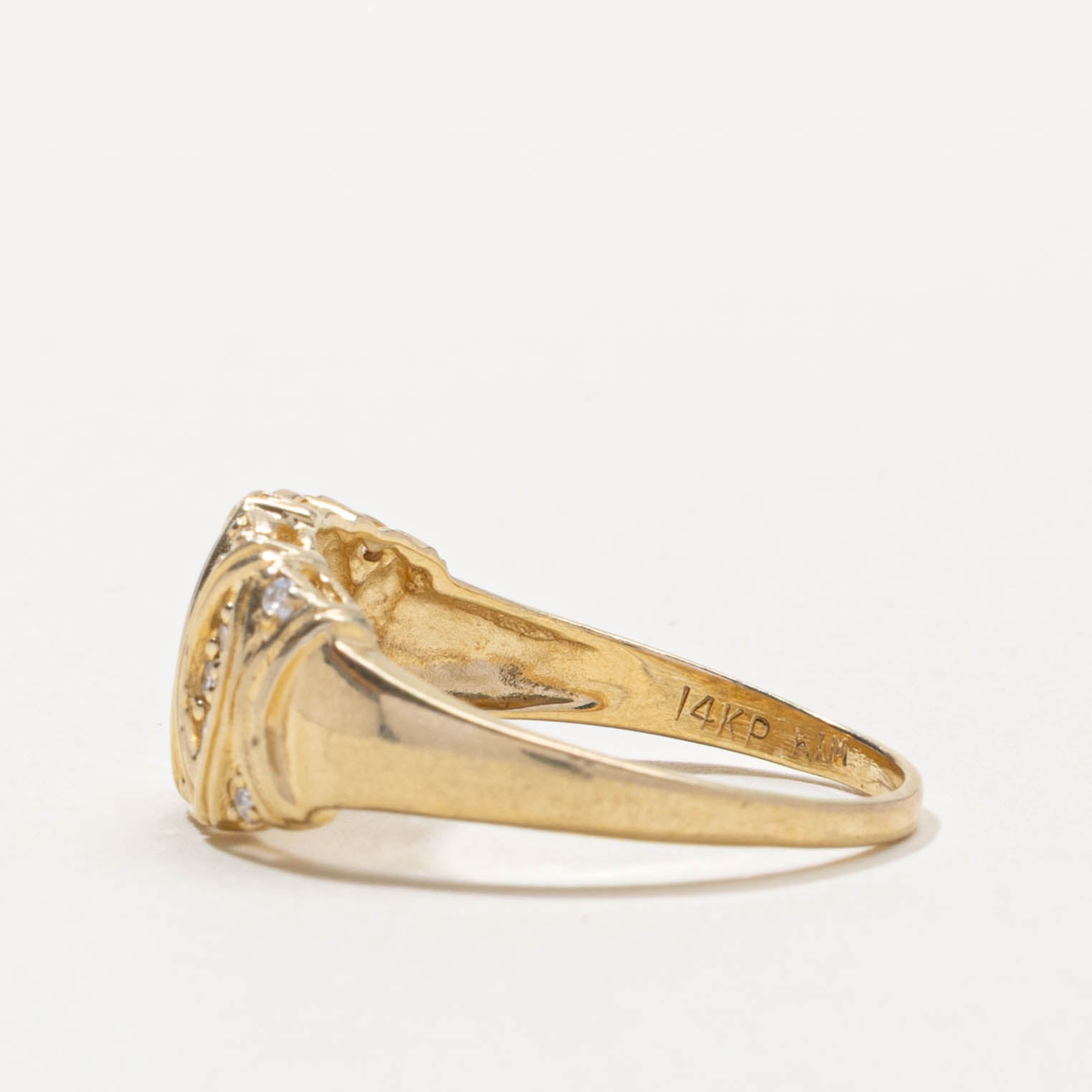 14k Diamond Marquise Cluster Dome Ring | SZ 9