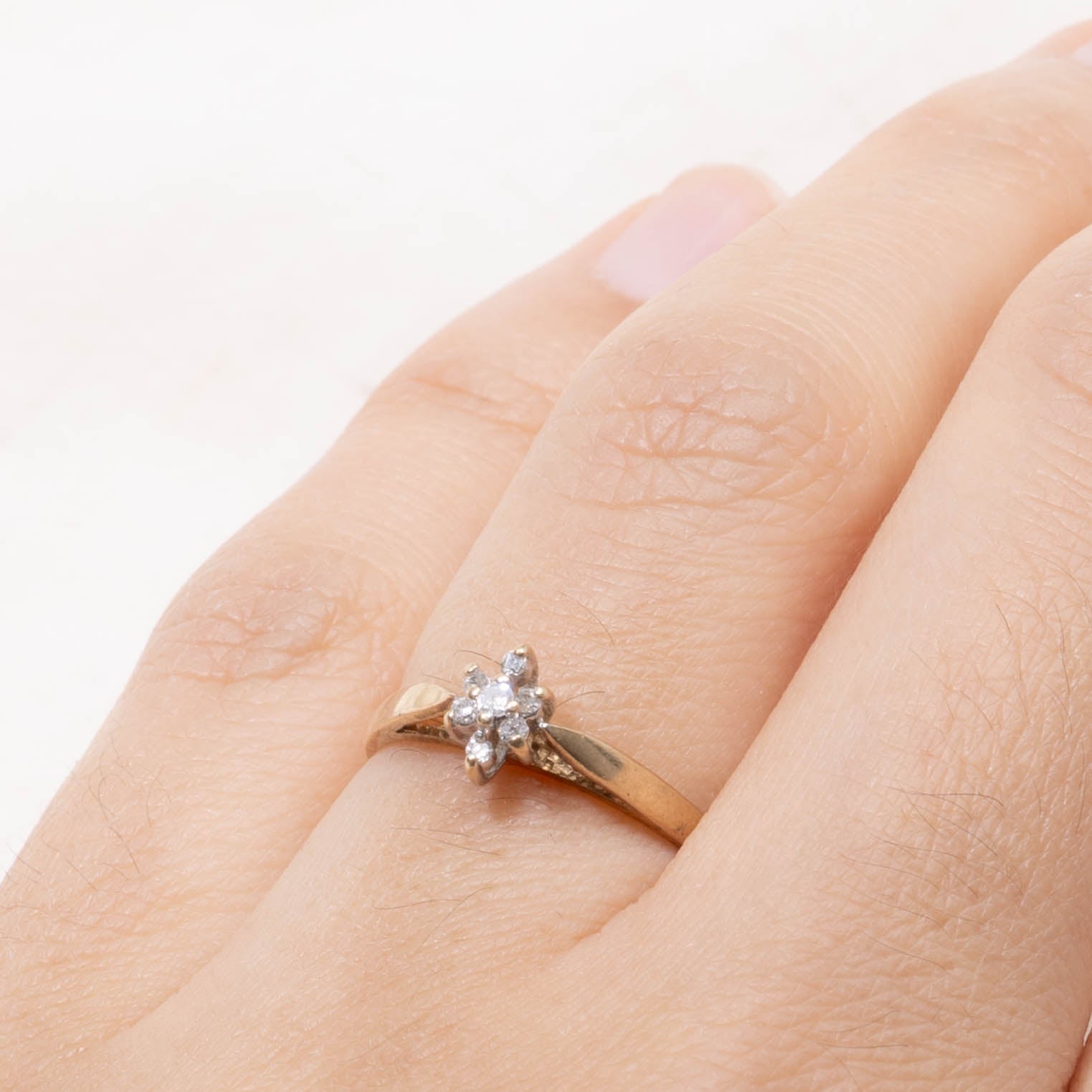 10k Diamond Petal Cluster Ring | SZ 5.5