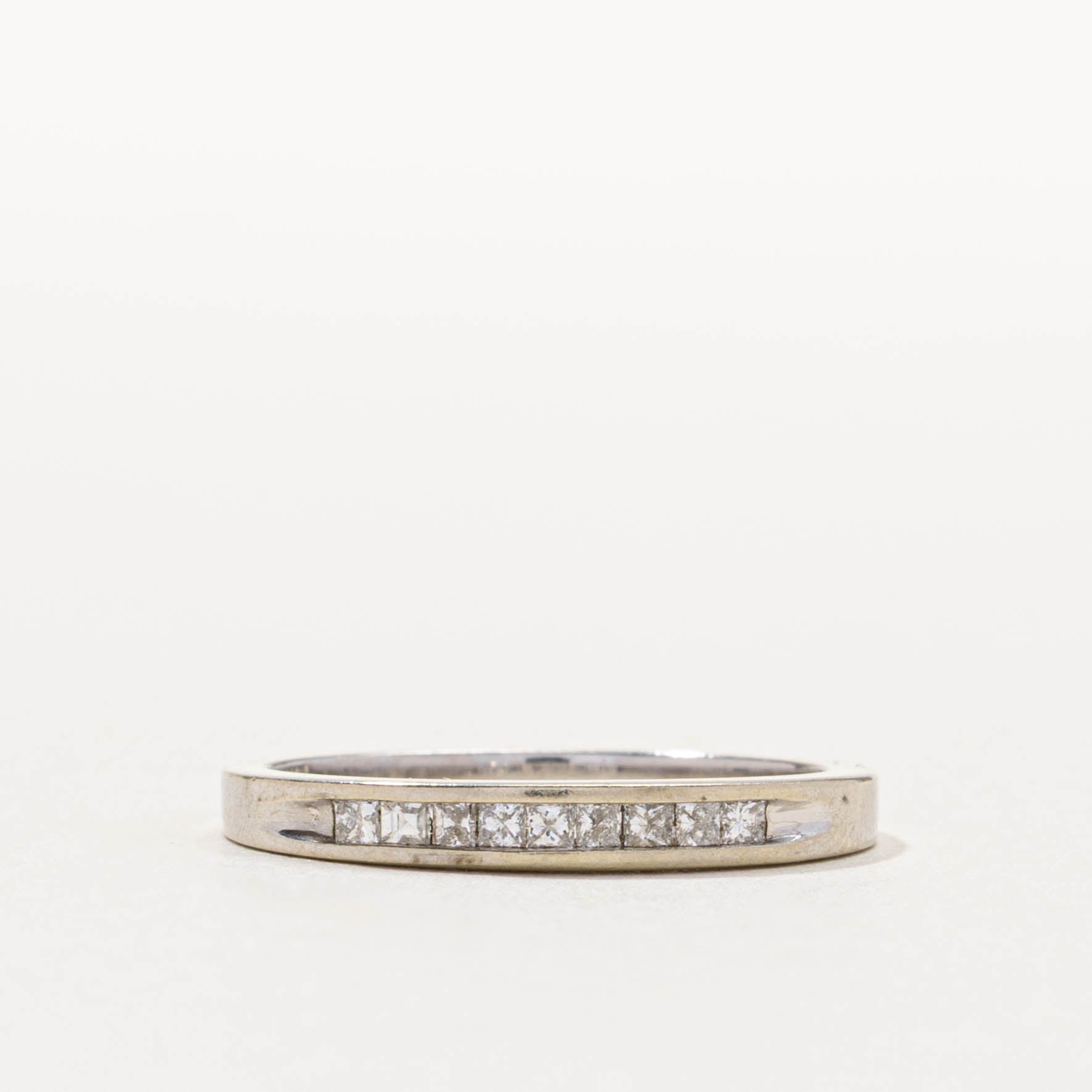 14k Semi Eternity Princess Cut Diamond Ring | 2mm | SZ 7