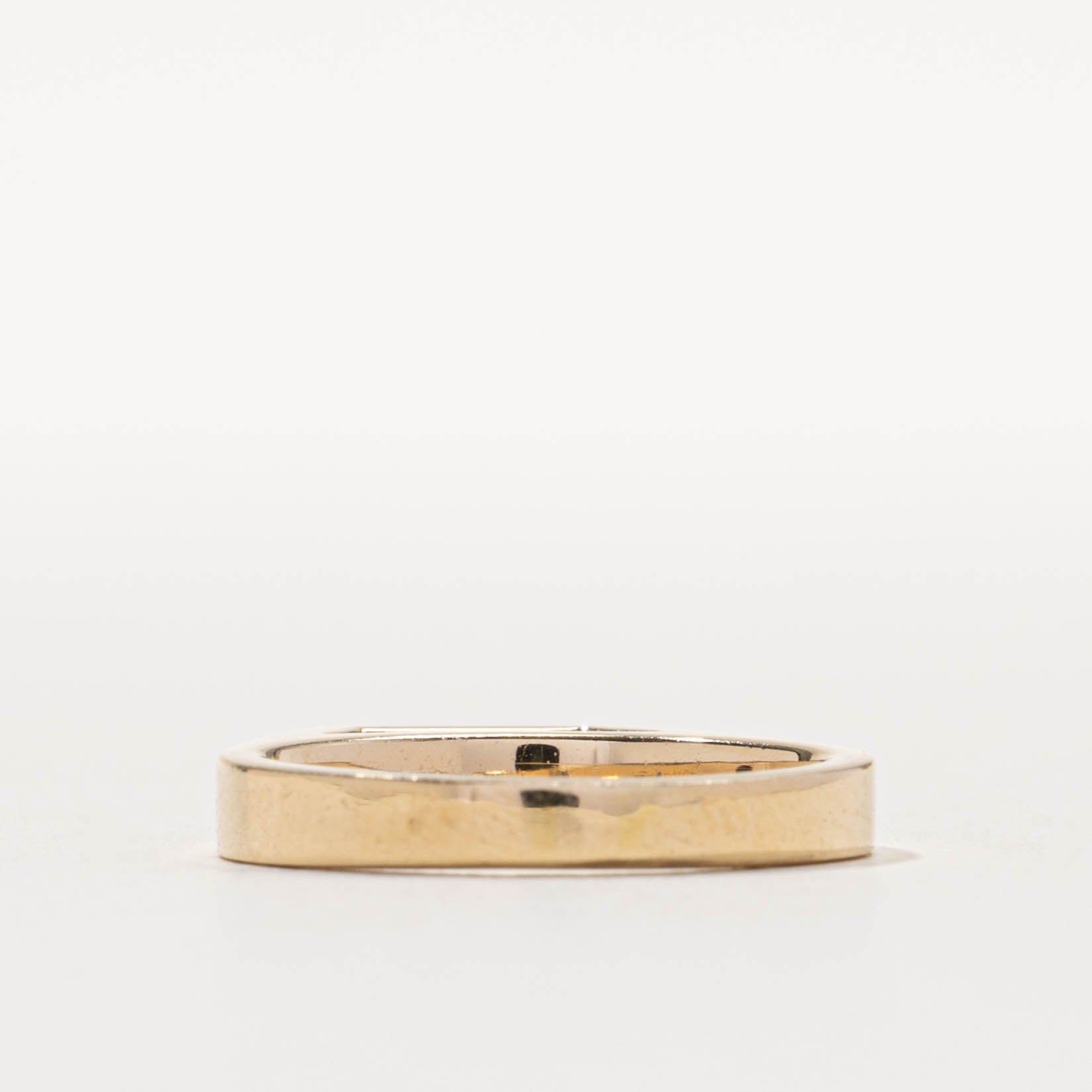 14k Channel Set Three Stone Diamond Band | 3mm | SZ 5