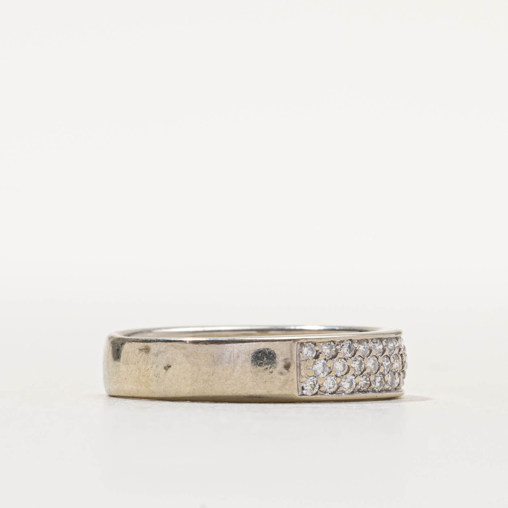 14k Pave Set Diamond Band | 4.45mm | SZ 6