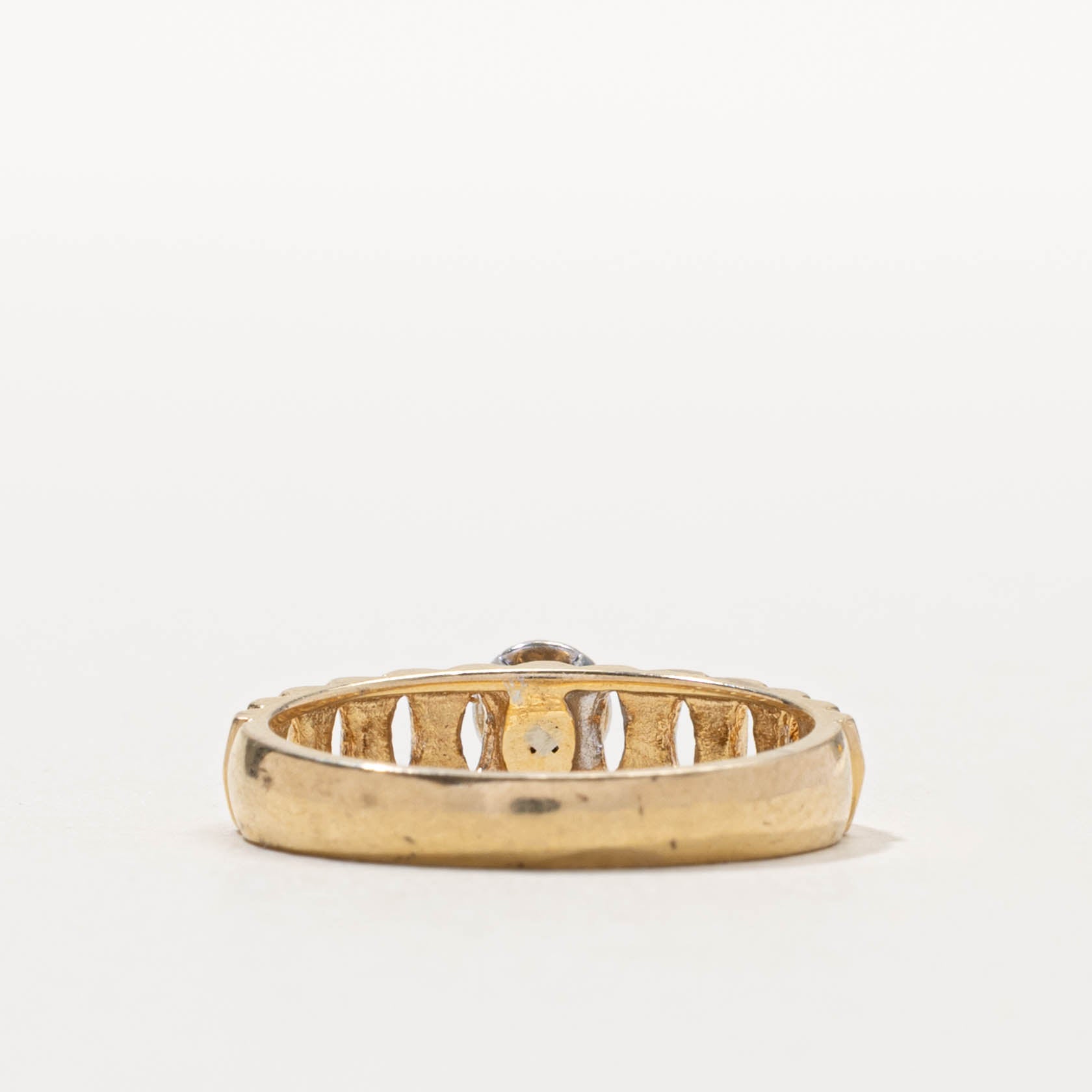 14k Illusion Set Diamond Openwork Ring | SZ 6.25