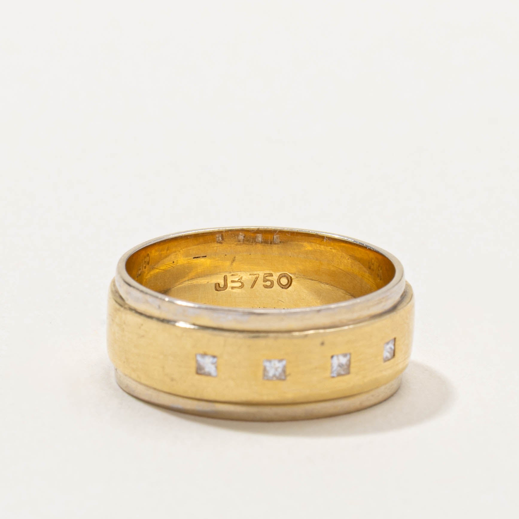 Flush Set Princess Cut Diamond Band | 9.90mm | SZ 6.75