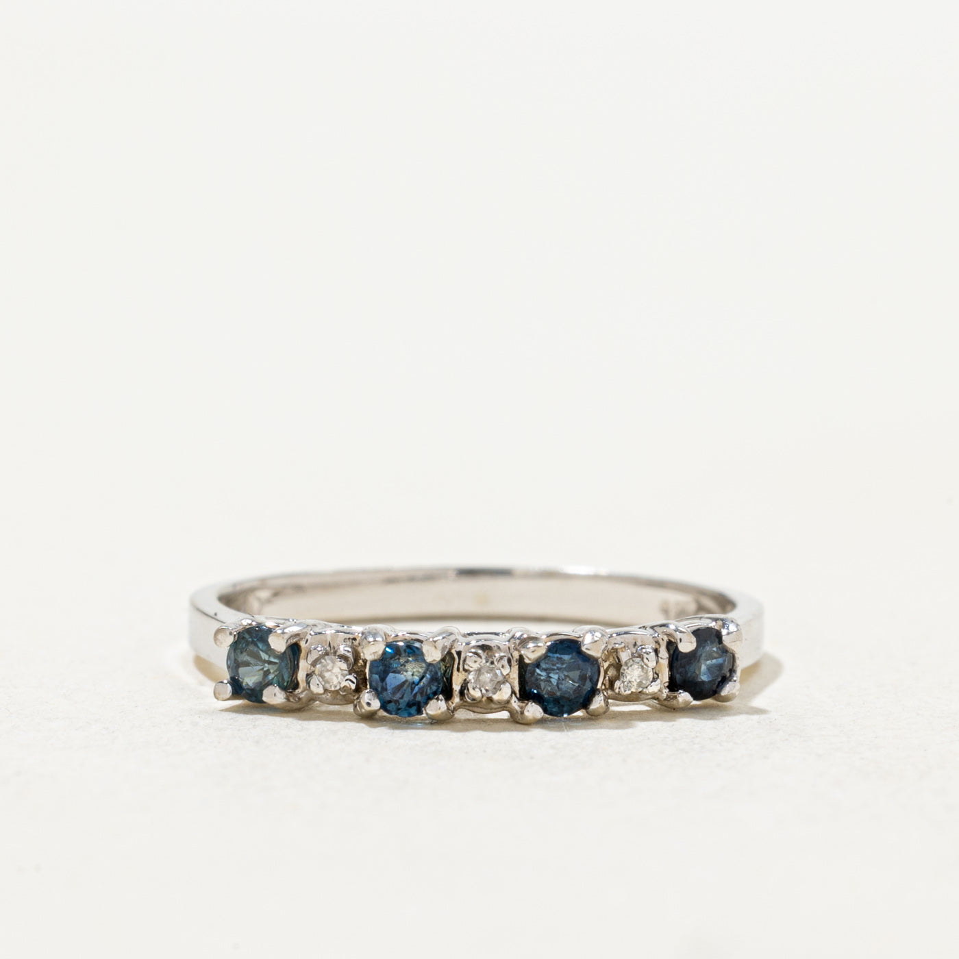 Semi Eternity Sapphire & Diamond Band | SZ 6.25