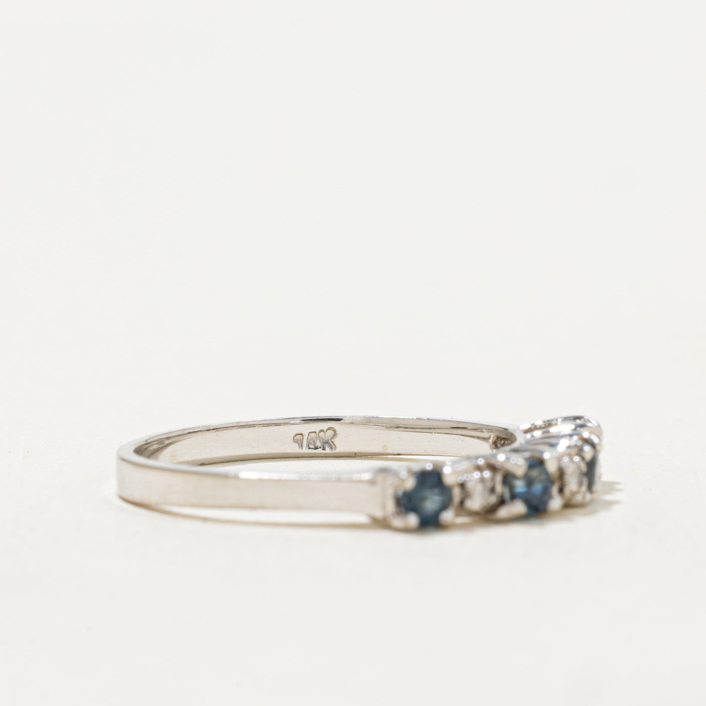 Semi Eternity Sapphire & Diamond Band | SZ 6.25