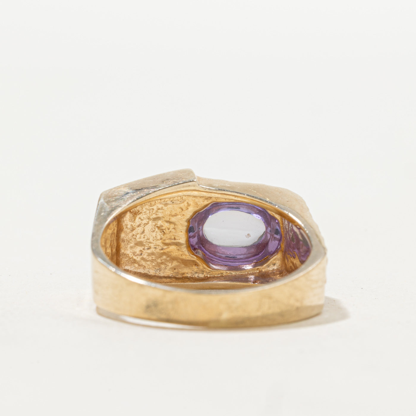 Synthetic Sapphire Textured Geometric Ring | 3.00ct | SZ 8.0