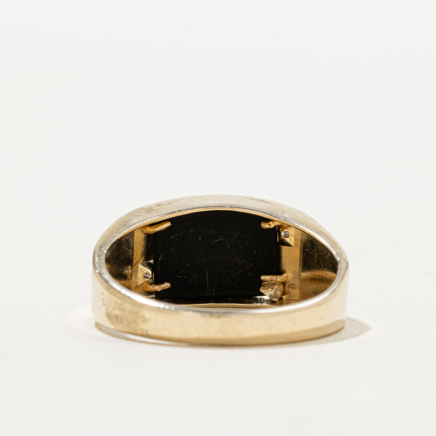 Onyx & Diamond Accented Ring | 1.00ct | SZ 8.0