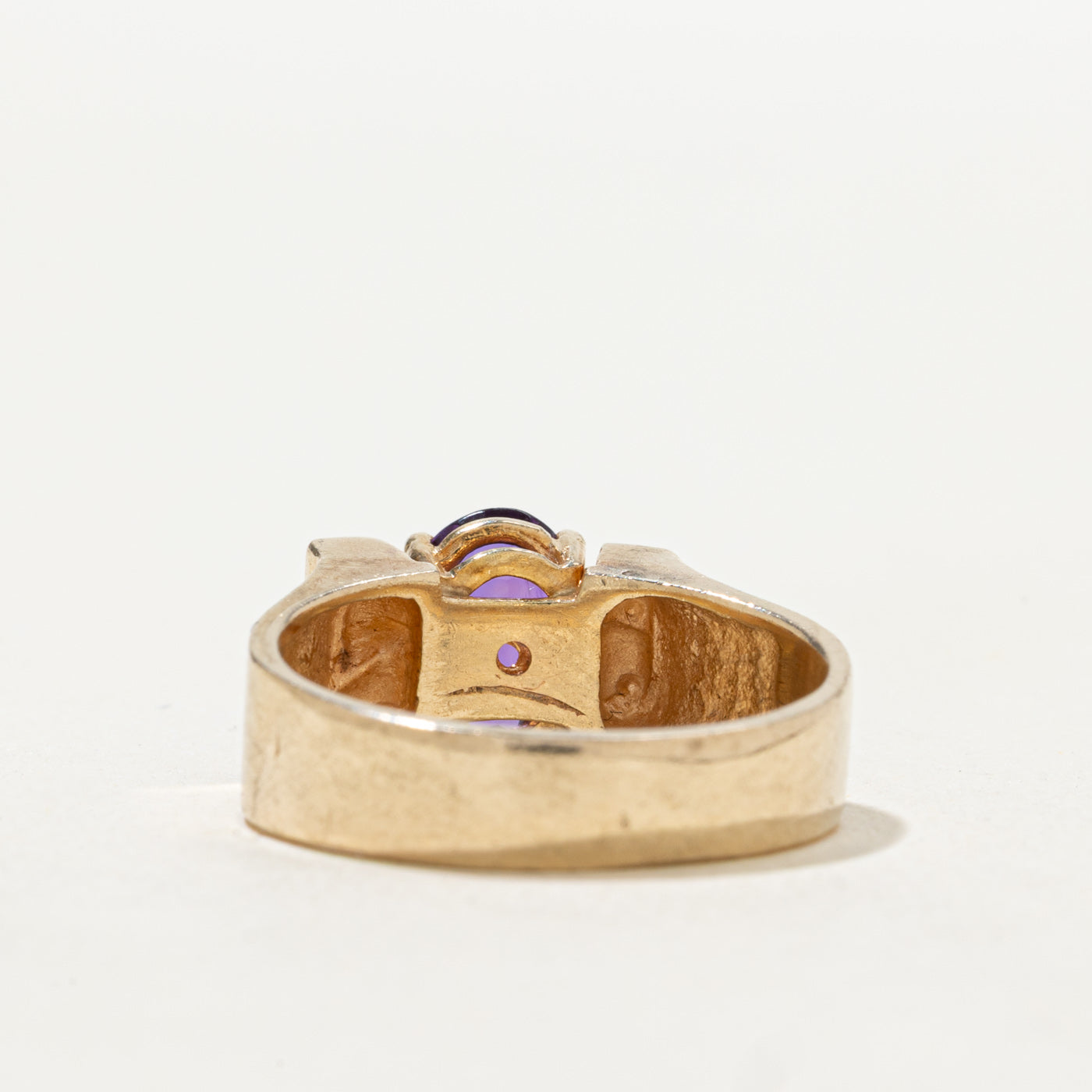 Oval Cut Amethyst & Diamond Ring | 0.90ct, 0.08ctw | SZ 6.6