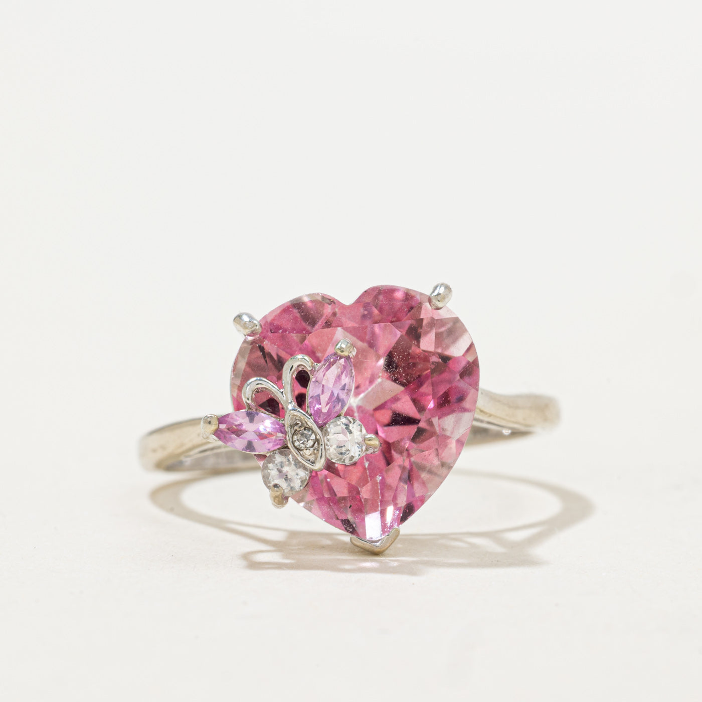 Bague cocktail papillon multi-pierres et diamants | 7,32 ct au total, 0,005 ct | Taille 9