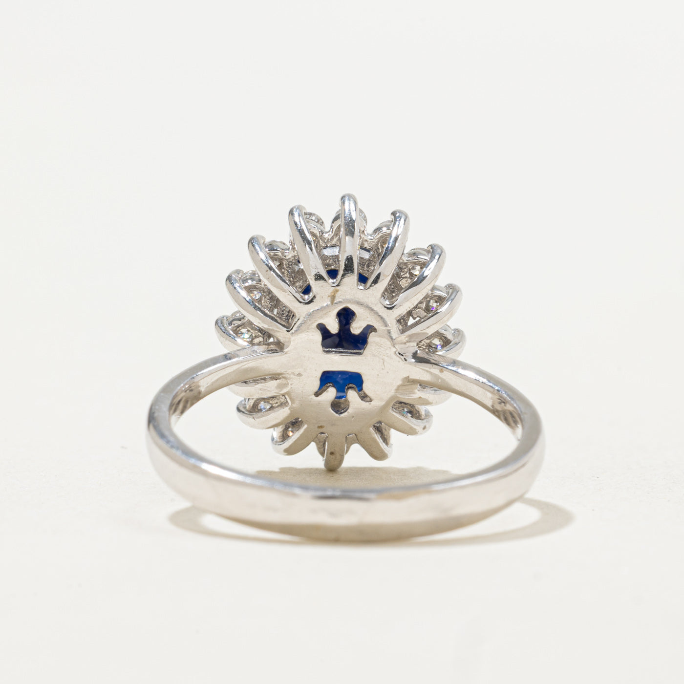 'Effy' White Gold Blue Sapphire & Diamond Ring | 1.20ct, 0.26ctw | SZ 7.0