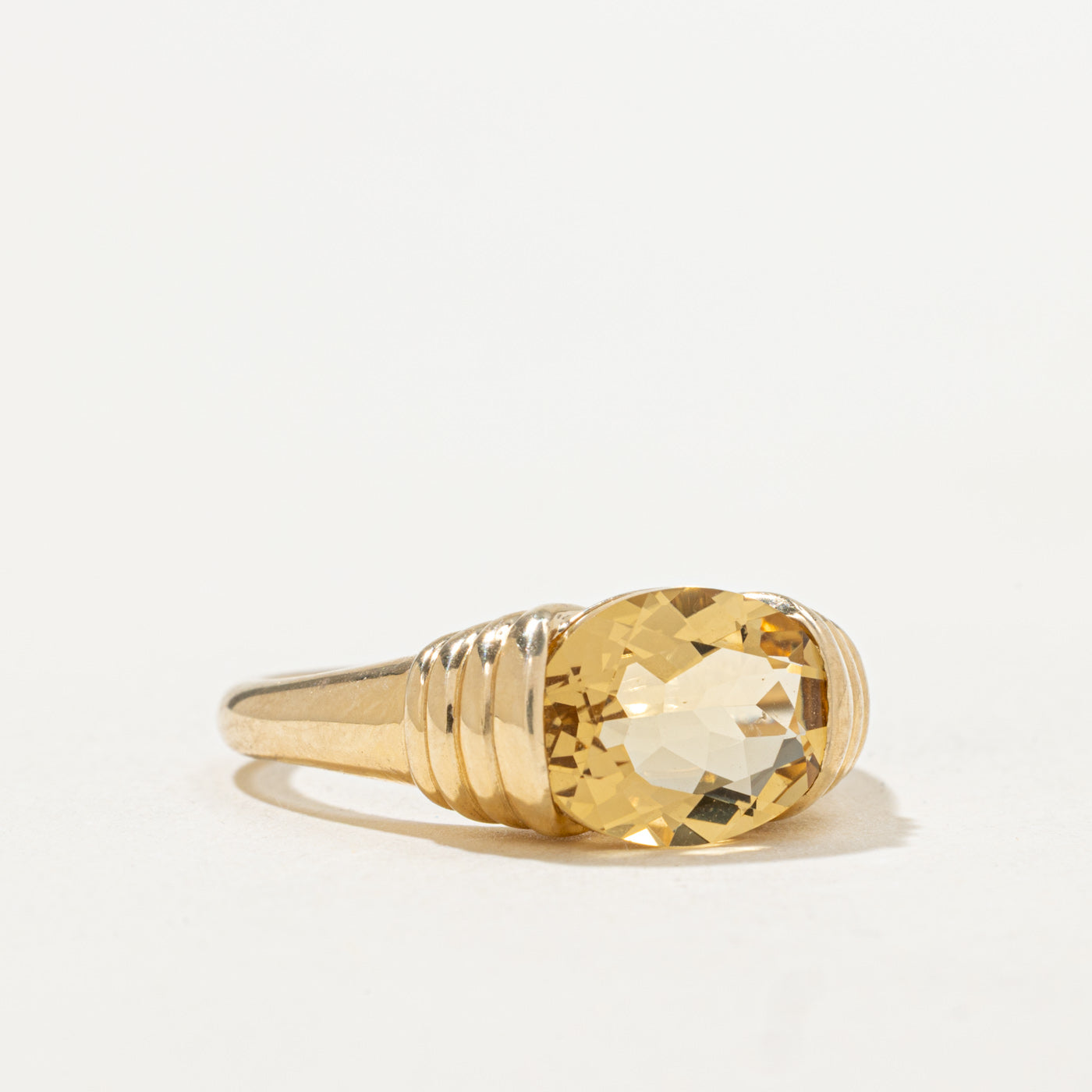 Bague de famille « Mejuri » en citrine | 1,70 ct | Taille 7