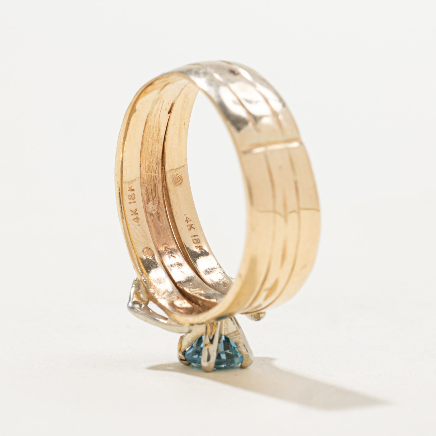 Multi Gem & Diamond Buckle Ring | 0.57ctw | SZ 9.0