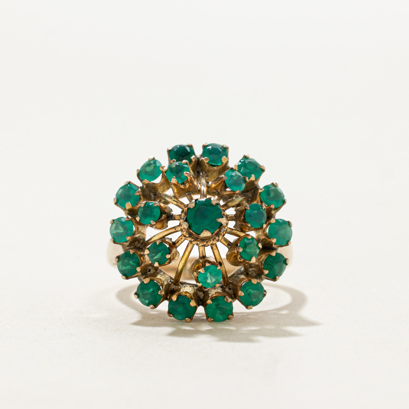 Chalcedony Round Cluster Cocktail Ring | 1.34ctw | SZ 7.0