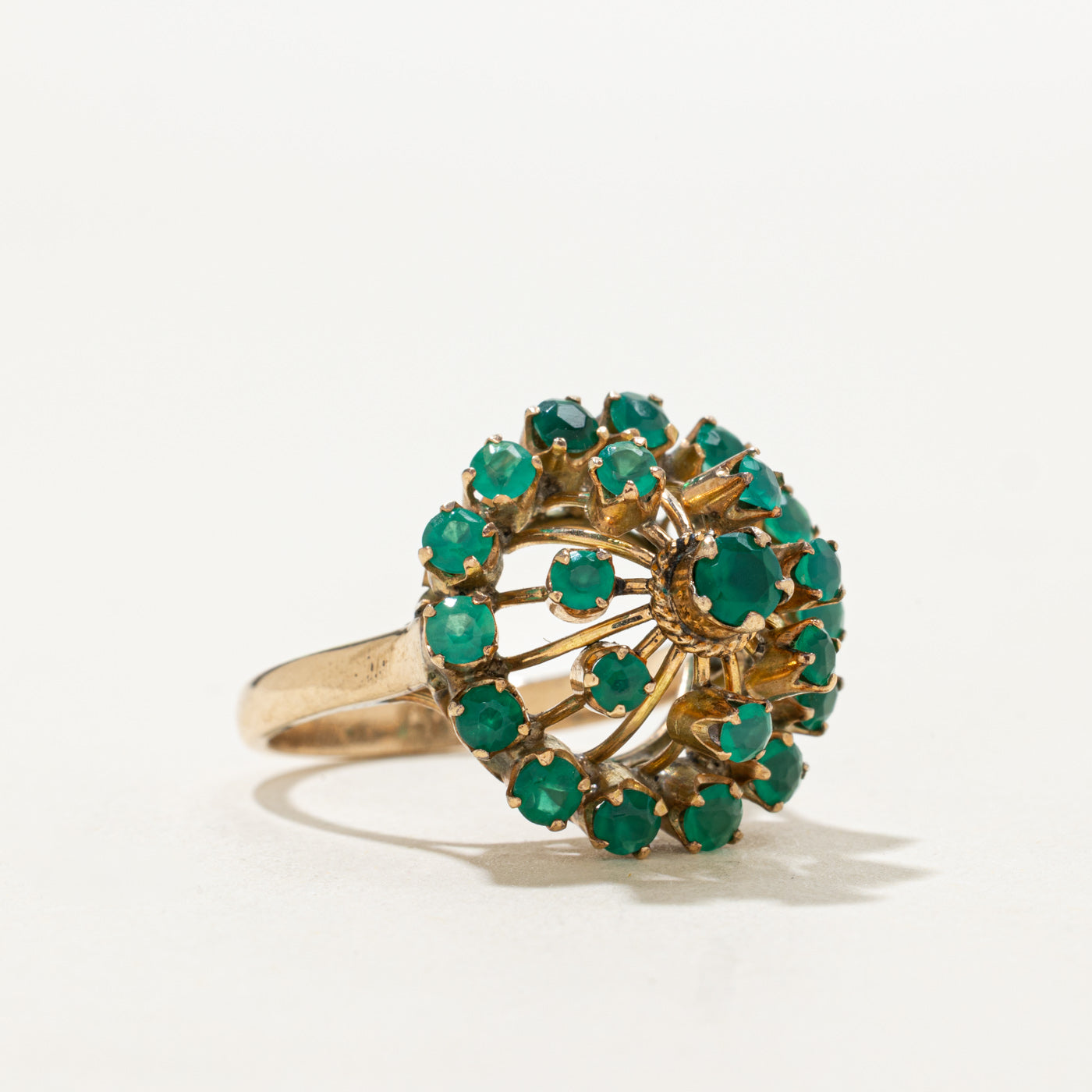 Chalcedony Round Cluster Cocktail Ring | 1.34ctw | SZ 7.0