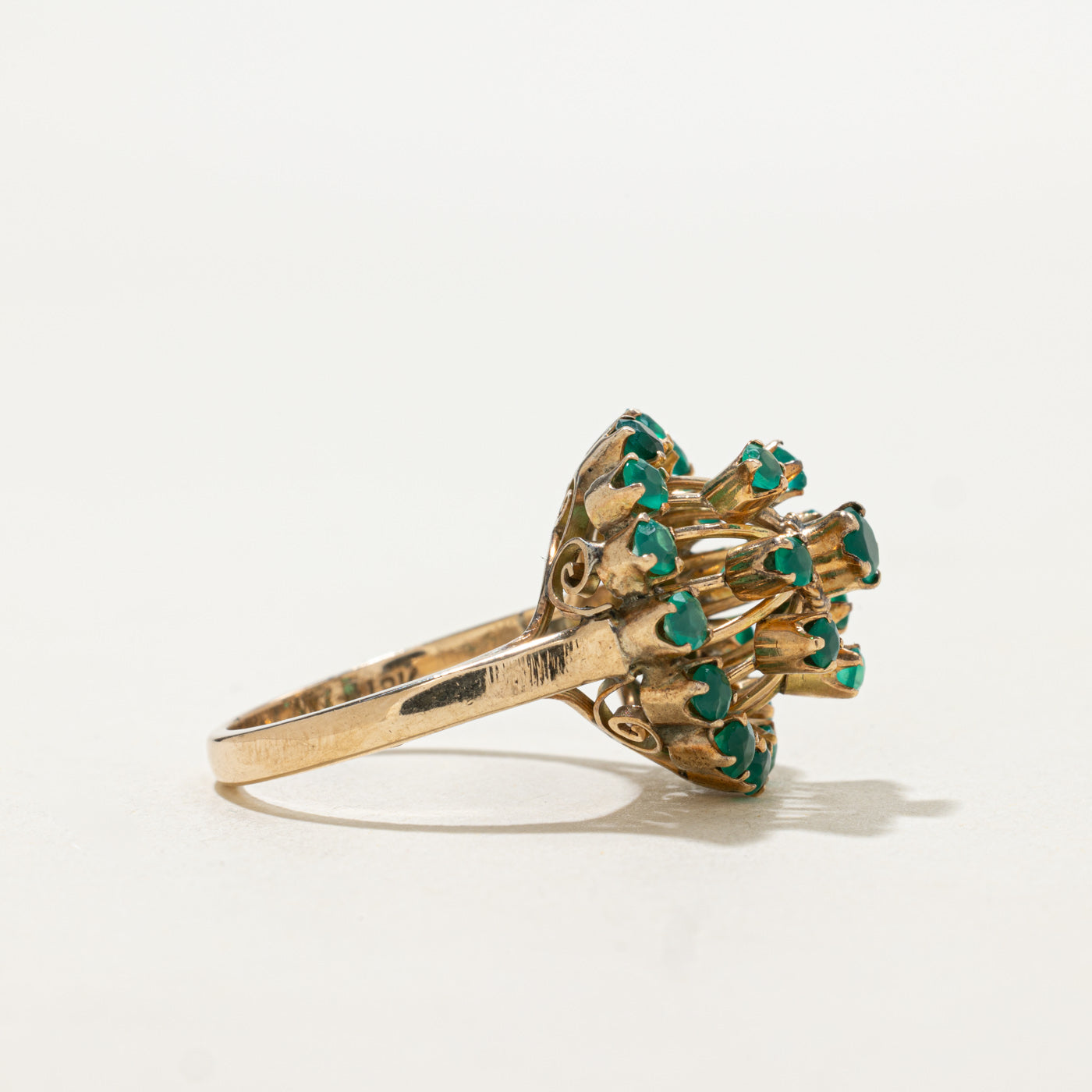 Chalcedony Round Cluster Cocktail Ring | 1.34ctw | SZ 7.0