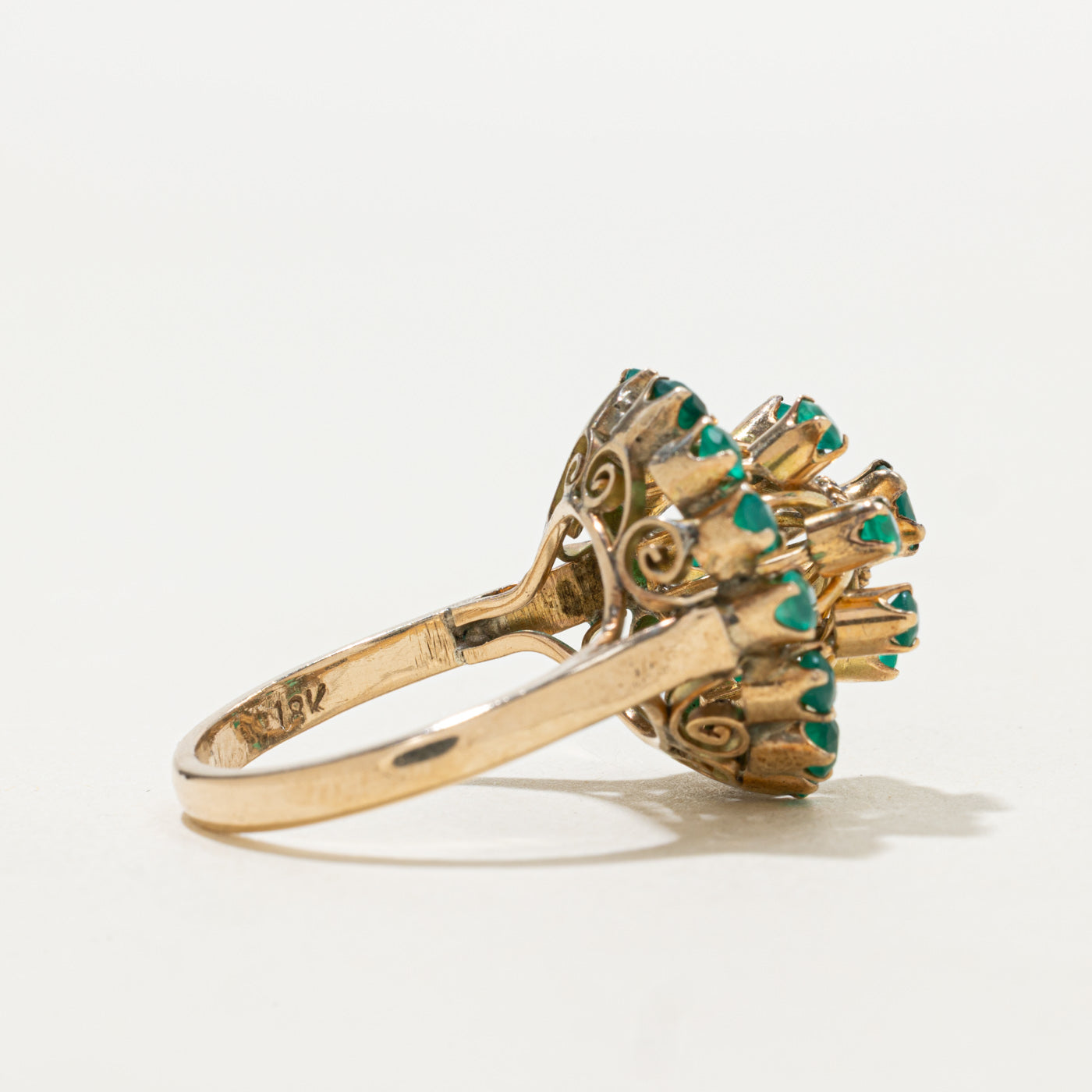 Chalcedony Round Cluster Cocktail Ring | 1.34ctw | SZ 7.0