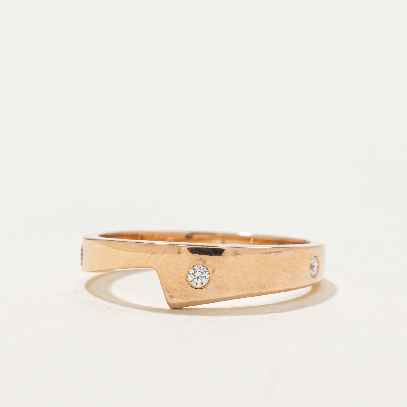 18k Eternity Diamond Geometric Band | 0.12ctw | SZ 7.25