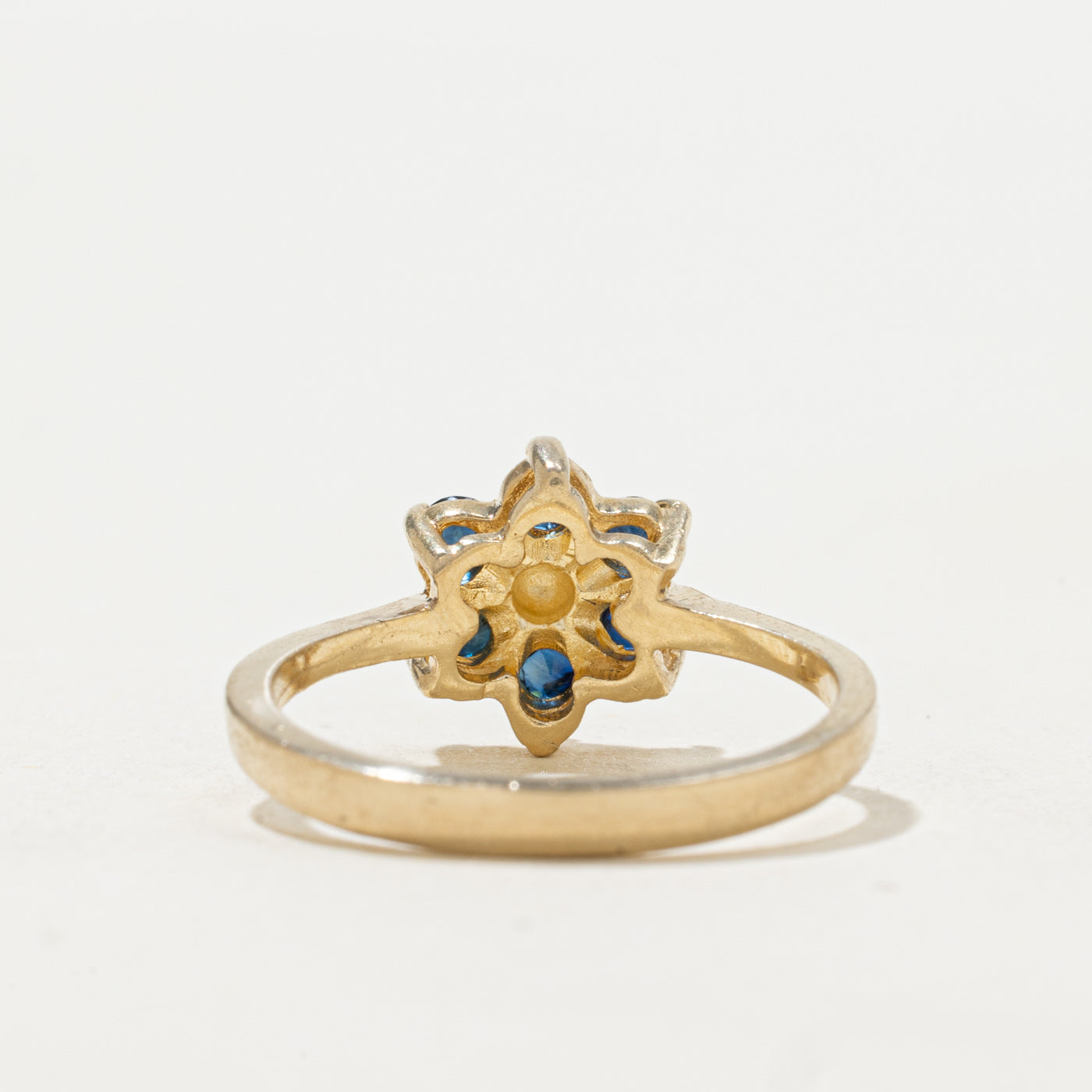 Bague marguerite en saphir et diamants | Taille 5.0