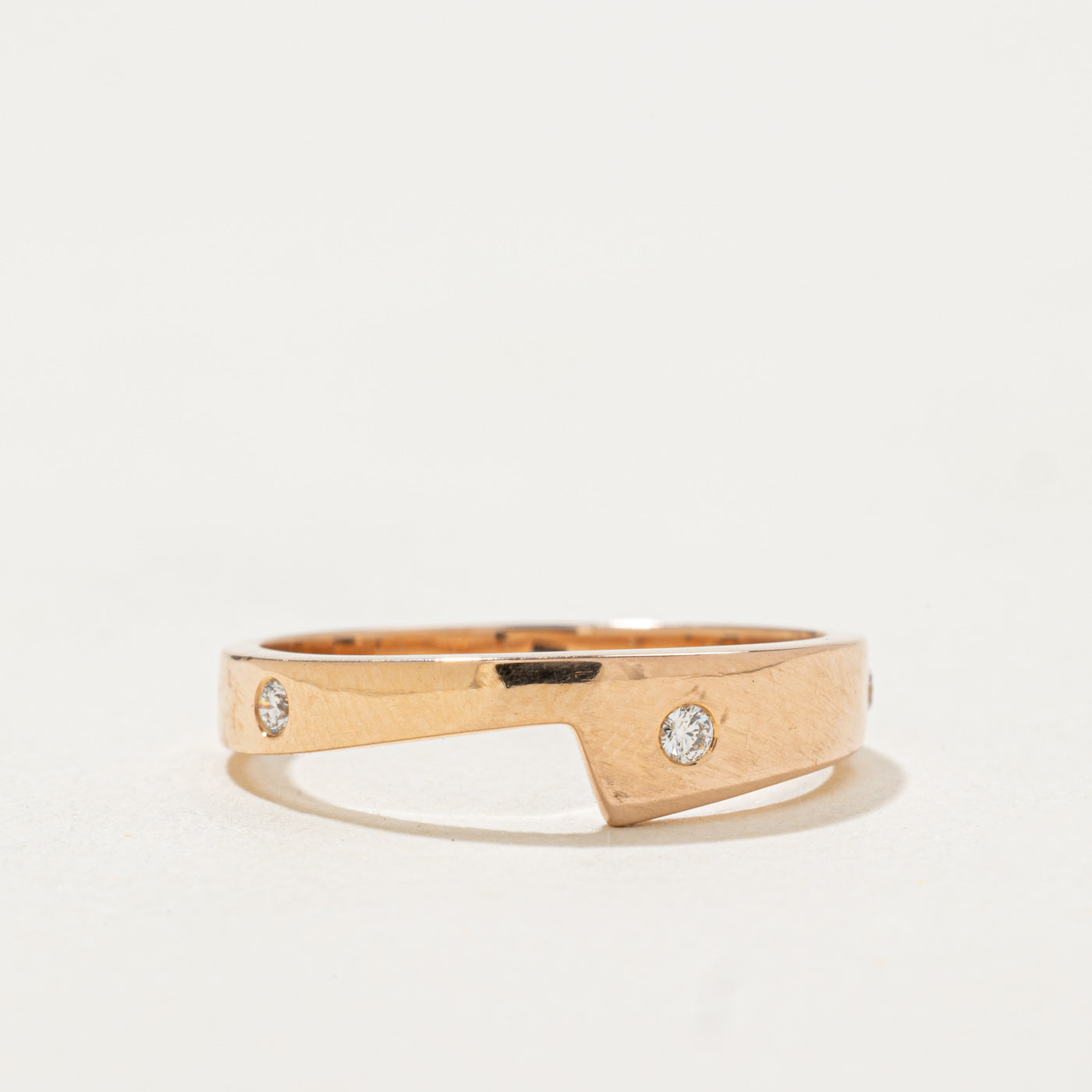 18k Eternity Diamond Geometric Band | 0.12ctw | SZ 7.25