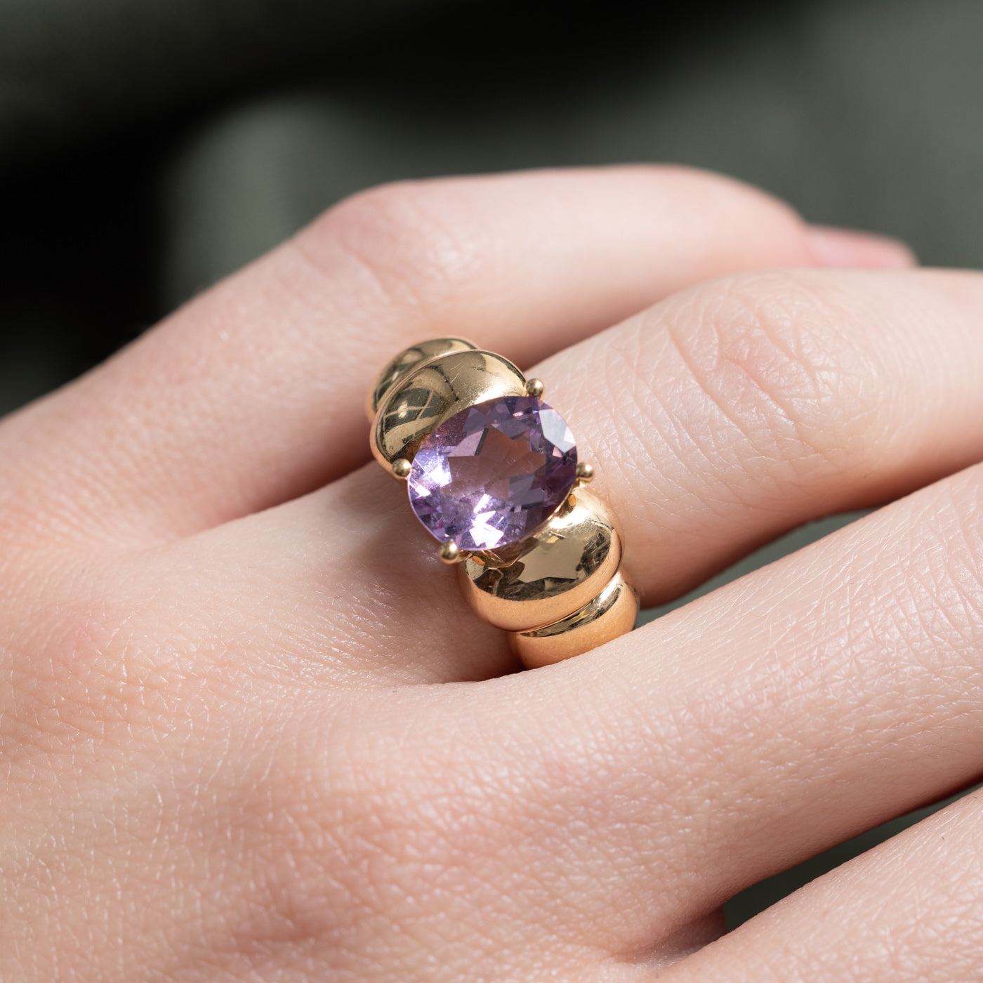 'Mejuri' Puffy Charlotte Gemstone Ring | 2.00ct | SZ 5.0