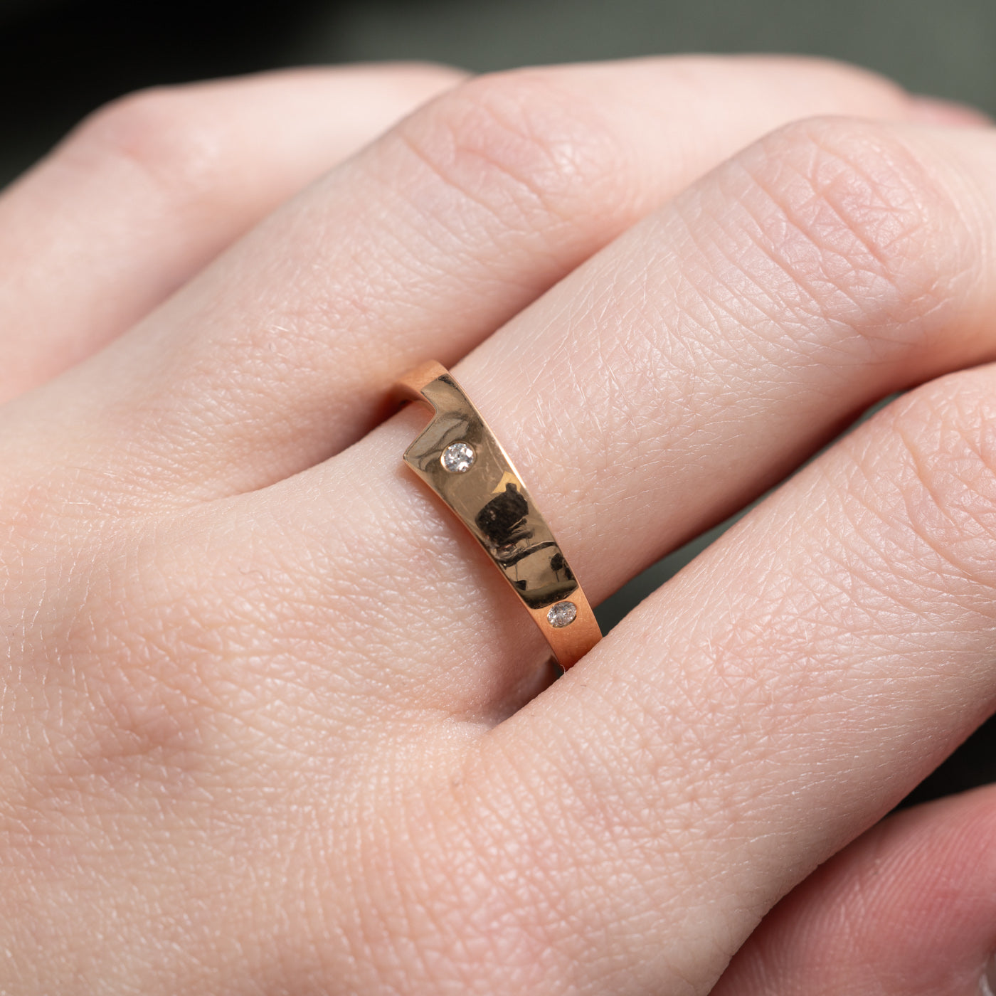 18k Eternity Diamond Geometric Band | 0.12ctw | SZ 7.25