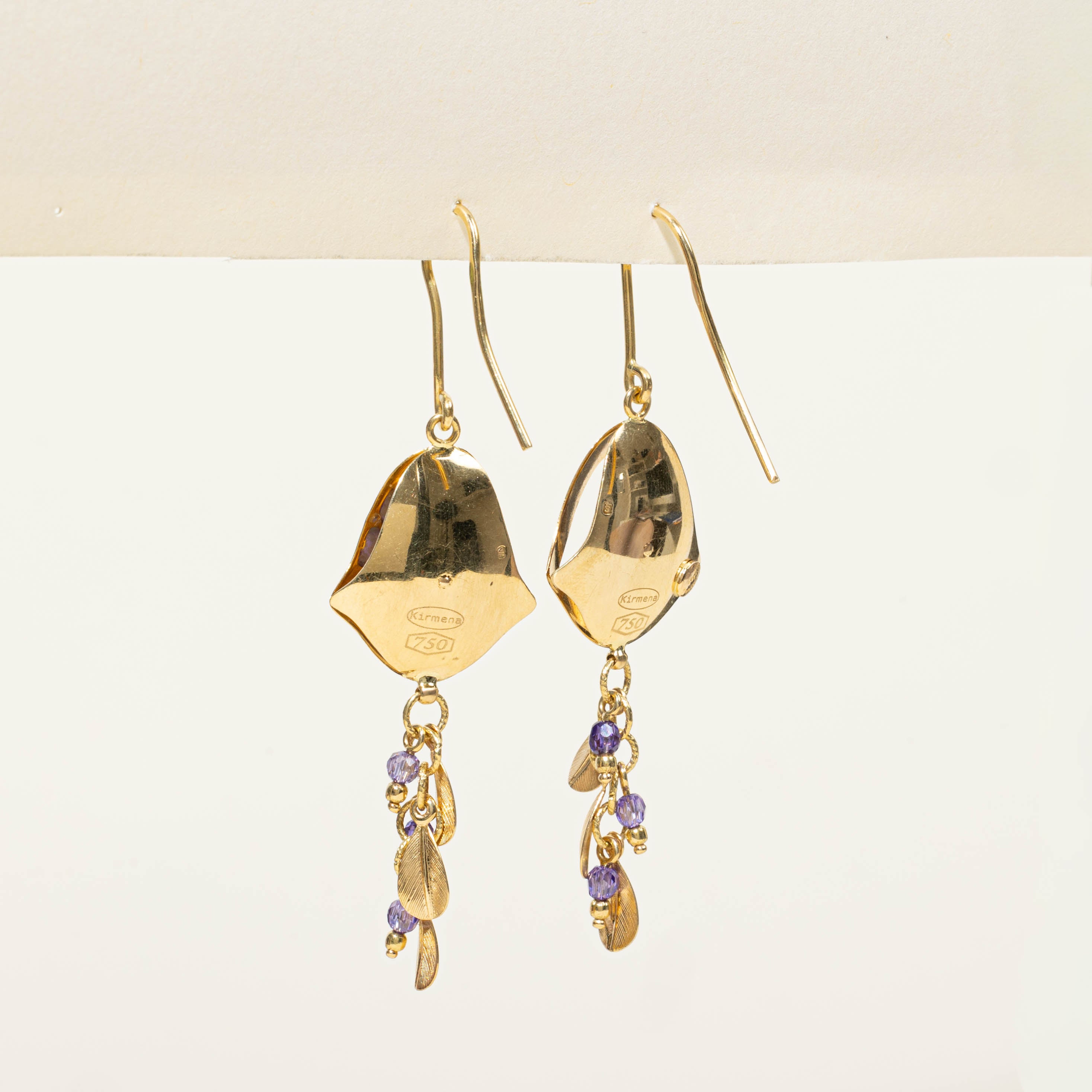 18k Amethyst Floral Drop Earrings | 1.00ctw