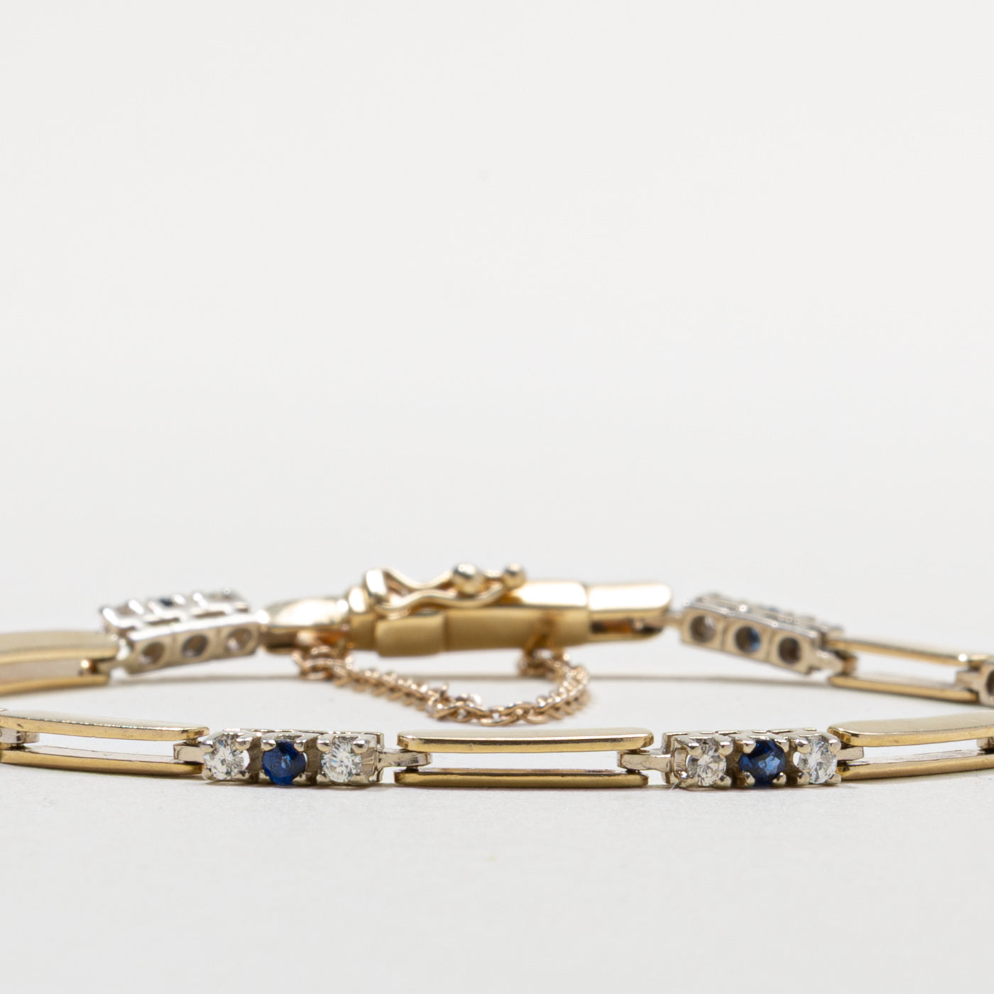 14k Sapphire & Diamond Bracelet | 0.48ctw, 0.40ctw