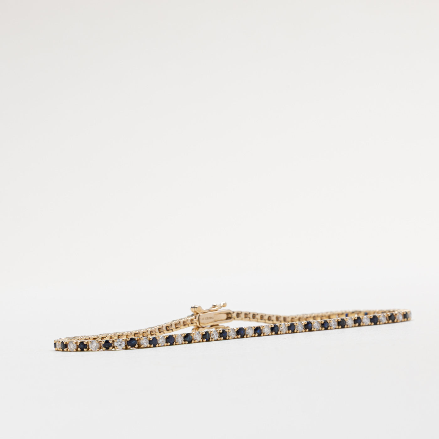 10k Sapphire & Diamond Tennis Bracelet | 1.50ctw, 1.00ctw