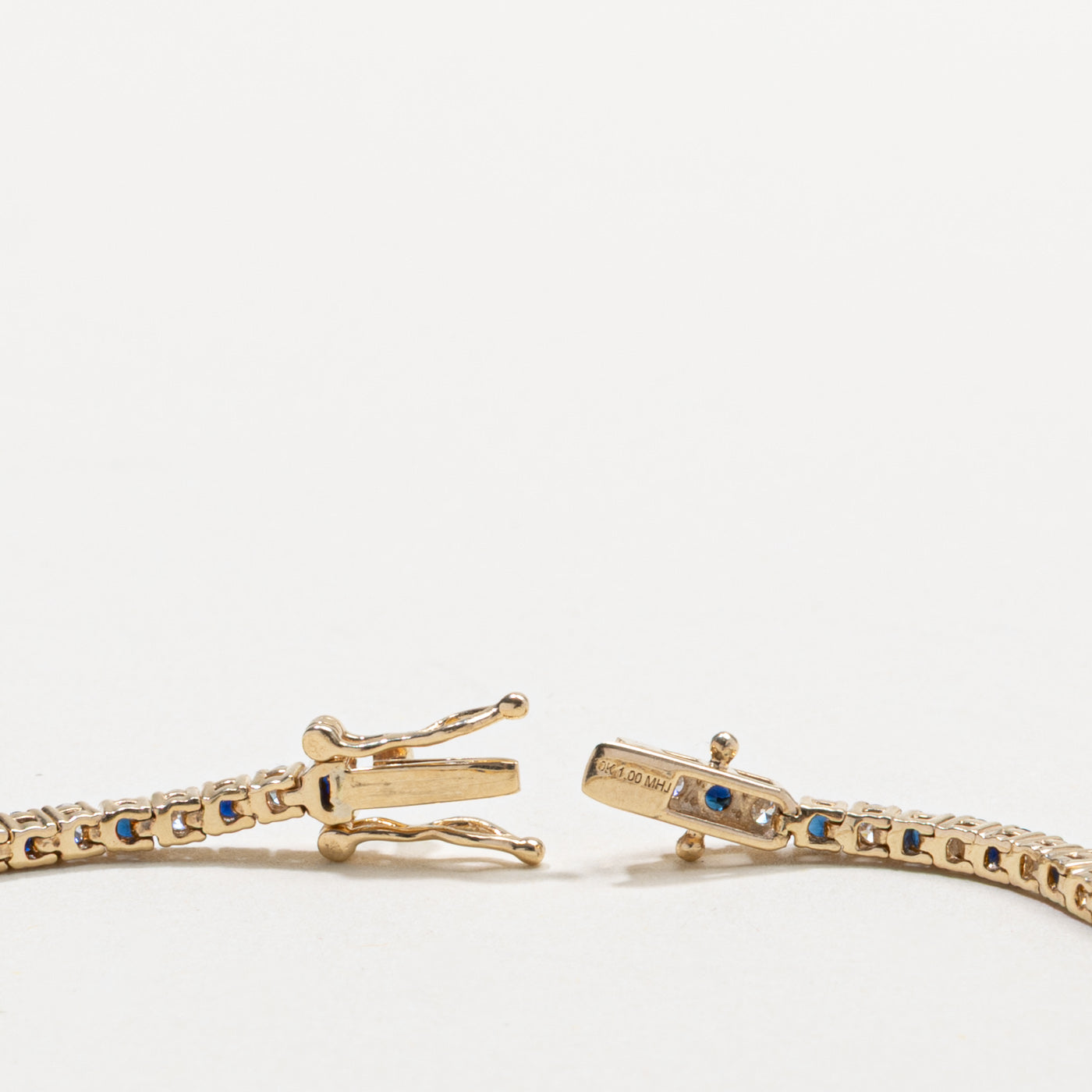 10k Sapphire & Diamond Tennis Bracelet | 1.50ctw, 1.00ctw