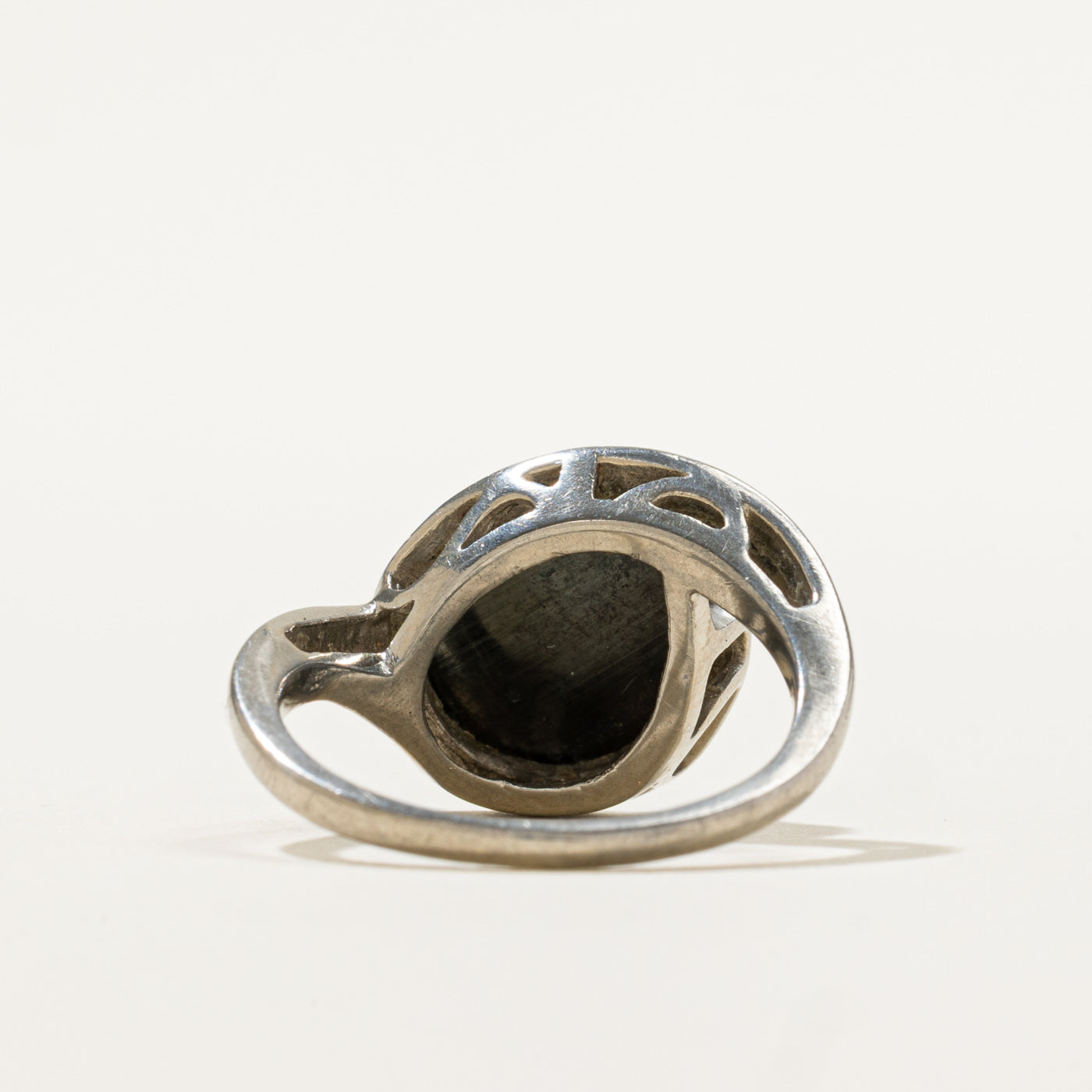 10k Solitaire Hematite Bypass Ring | 4.50ct | SZ 6