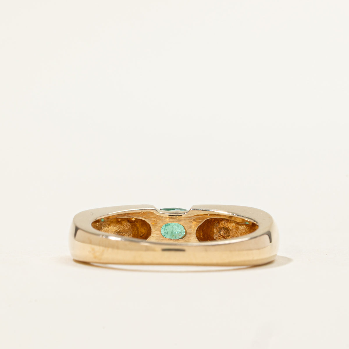 14k East West Oval Cut Emerald Band | 0.36ct | SZ 4.75