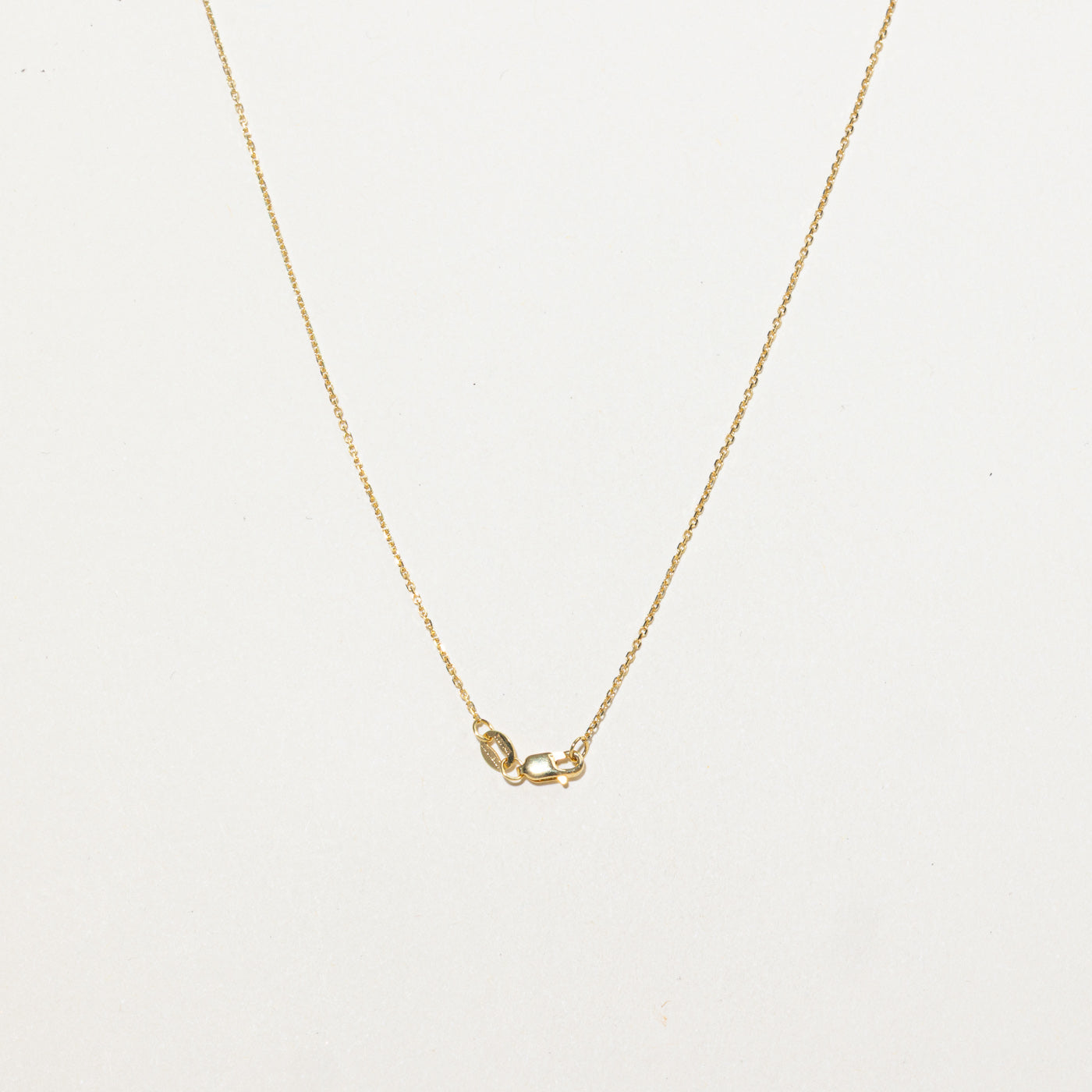 14K Solitaire Diamond Pendant Necklace | 15"