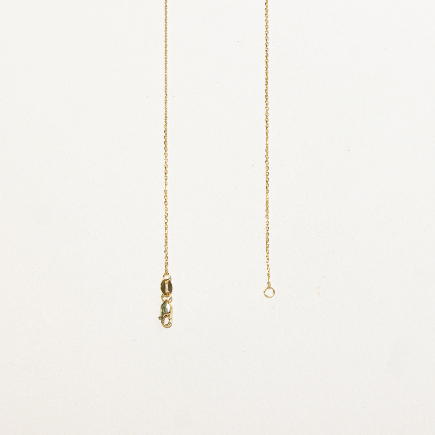 14K Solitaire Diamond Pendant Necklace | 15"