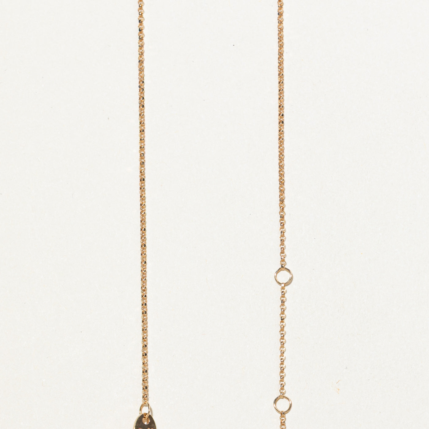 Collier pendentif en or 18 carats avec diamant taille marquise | 45,7 cm