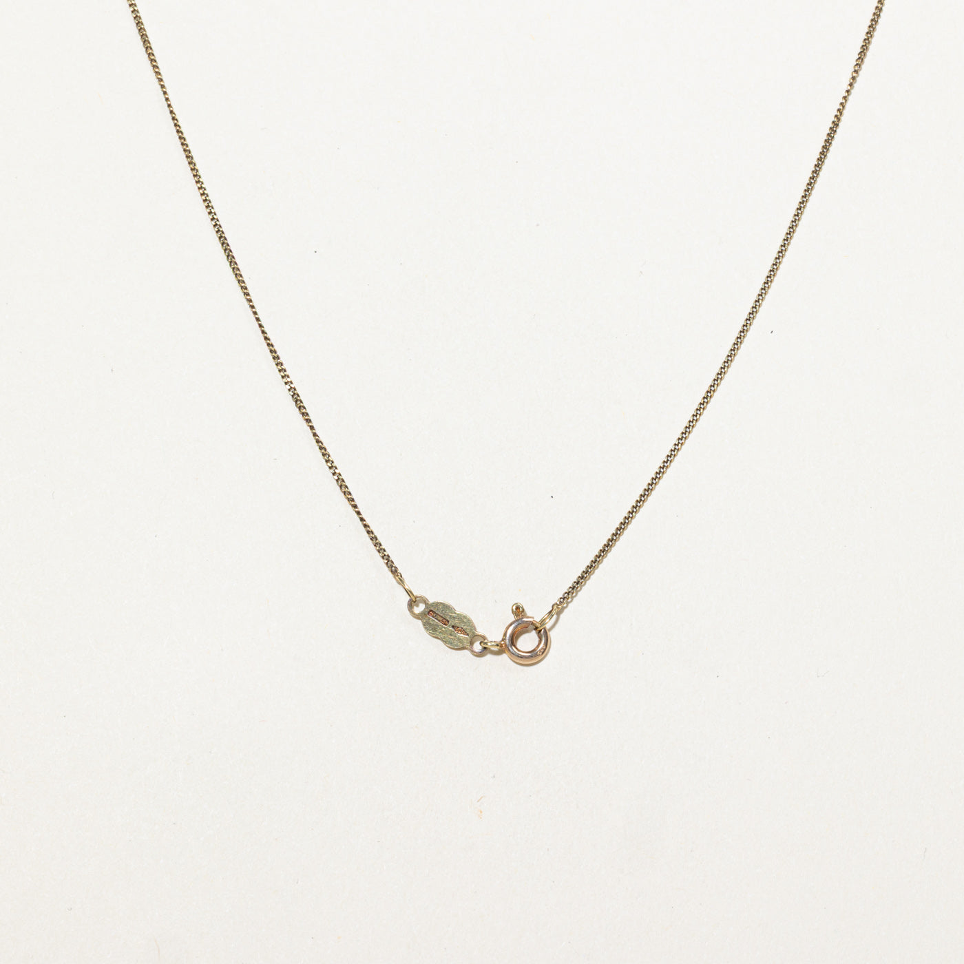 14K Diamond Geometric Tag Pendant Necklace | 15"
