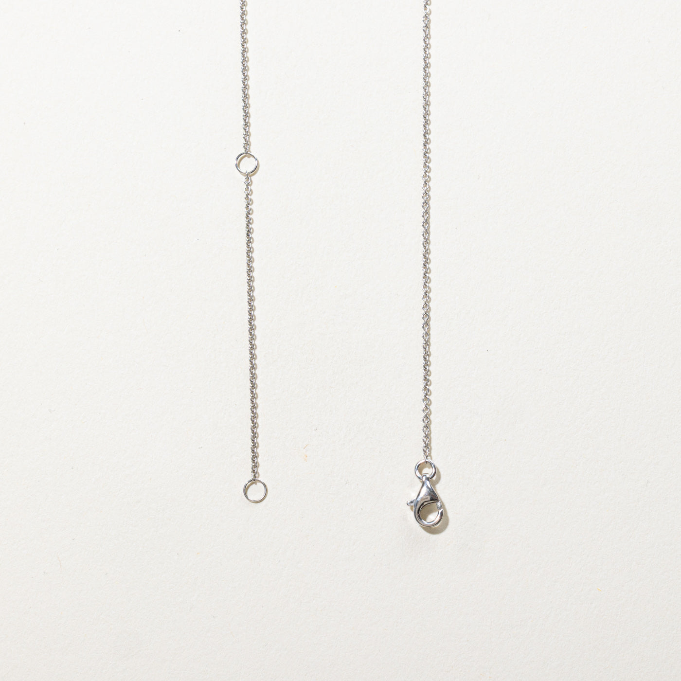 Collier pendentif fleur en diamant 14 carats | 51 cm