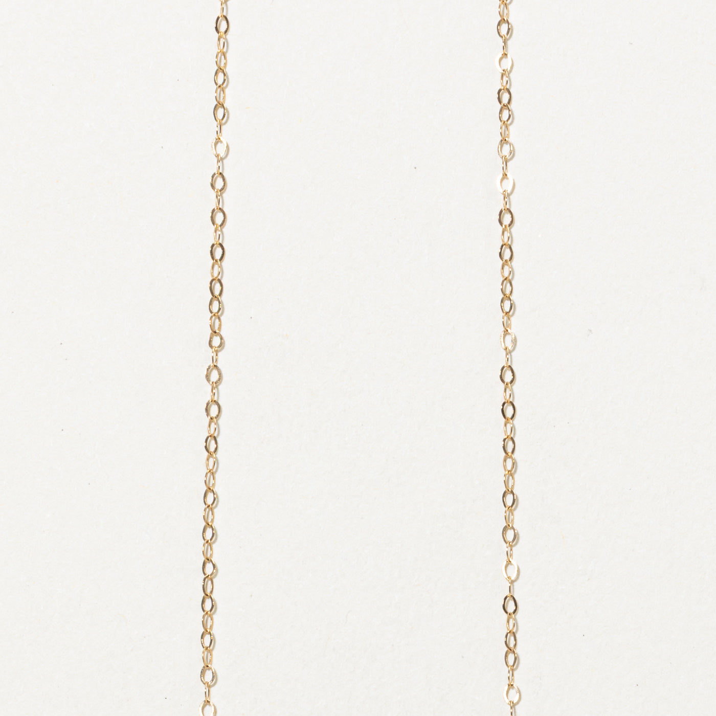 14K Diamond Horseshoe Pendant Necklace | 14"