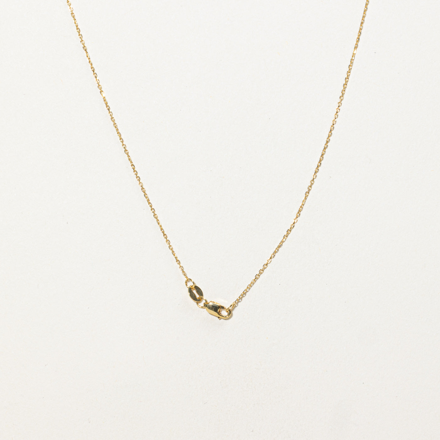 14K Solitaire Diamond Pendant Necklace | 14"