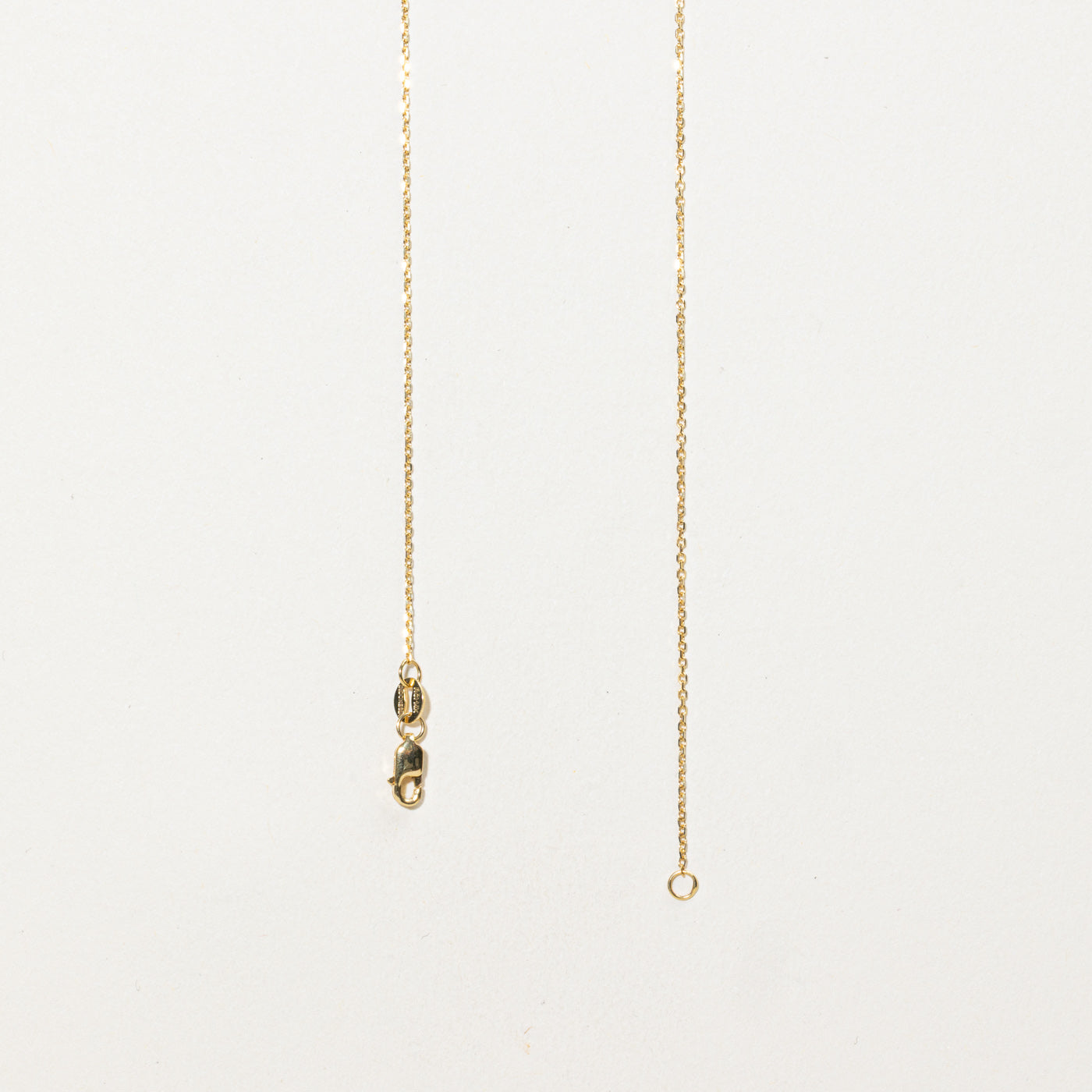 14K Solitaire Diamond Pendant Necklace | 14"