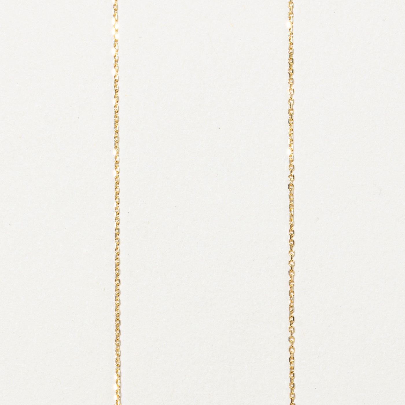 14K Solitaire Diamond Pendant Necklace | 14"