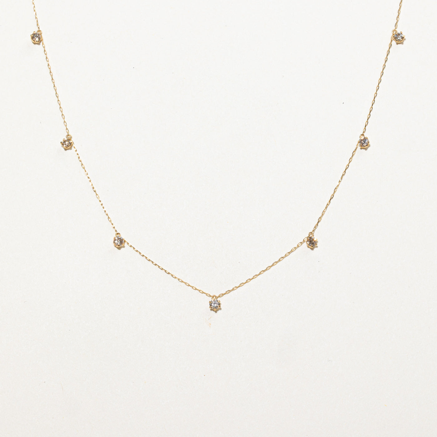 18k Yellow Gold Diamond Satellite Pendant Necklace | 18"