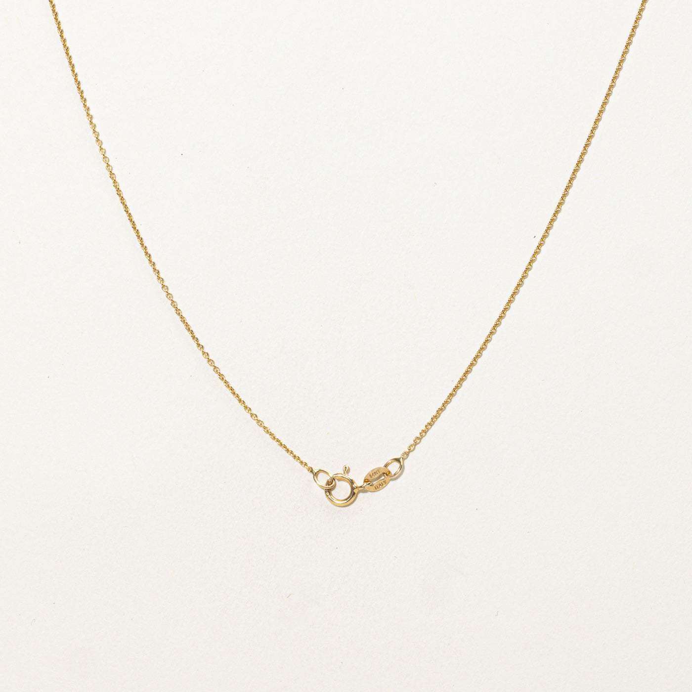 Collier pendentif géométrique en or 14 carats et diamants | 40,6 cm