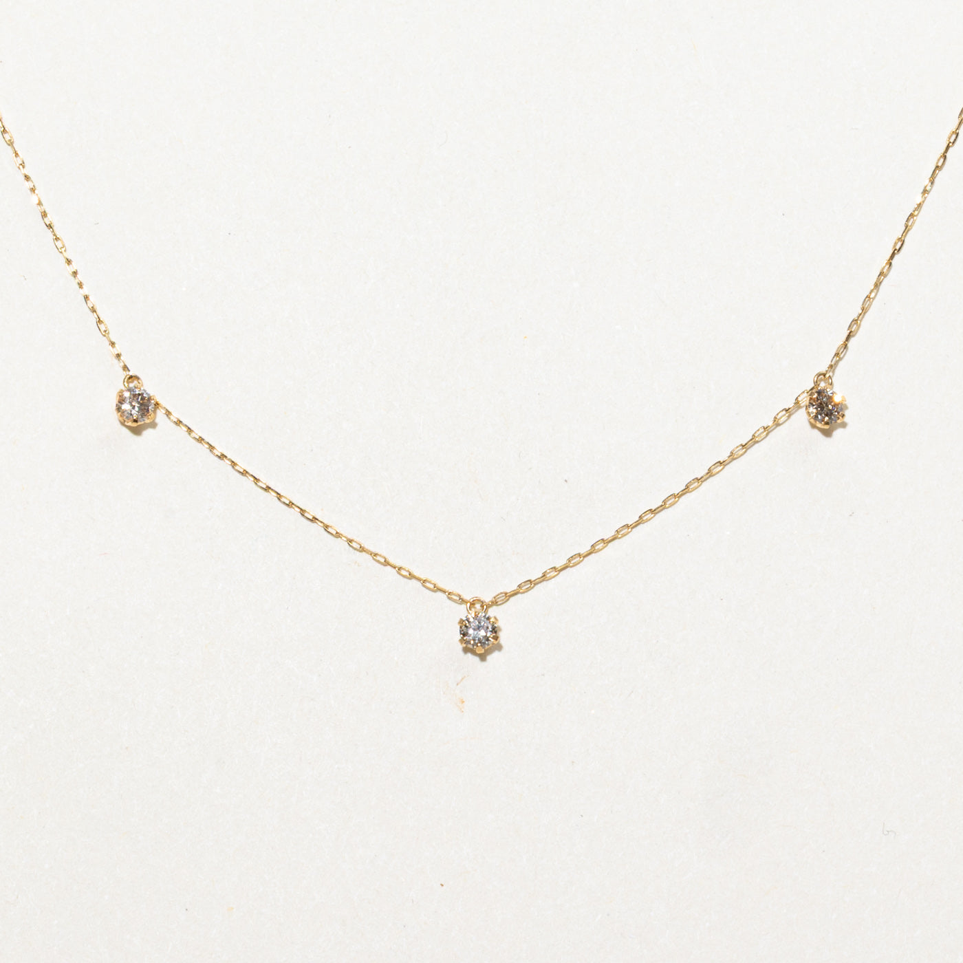 18k Yellow Gold Diamond Satellite Pendant Necklace | 18"