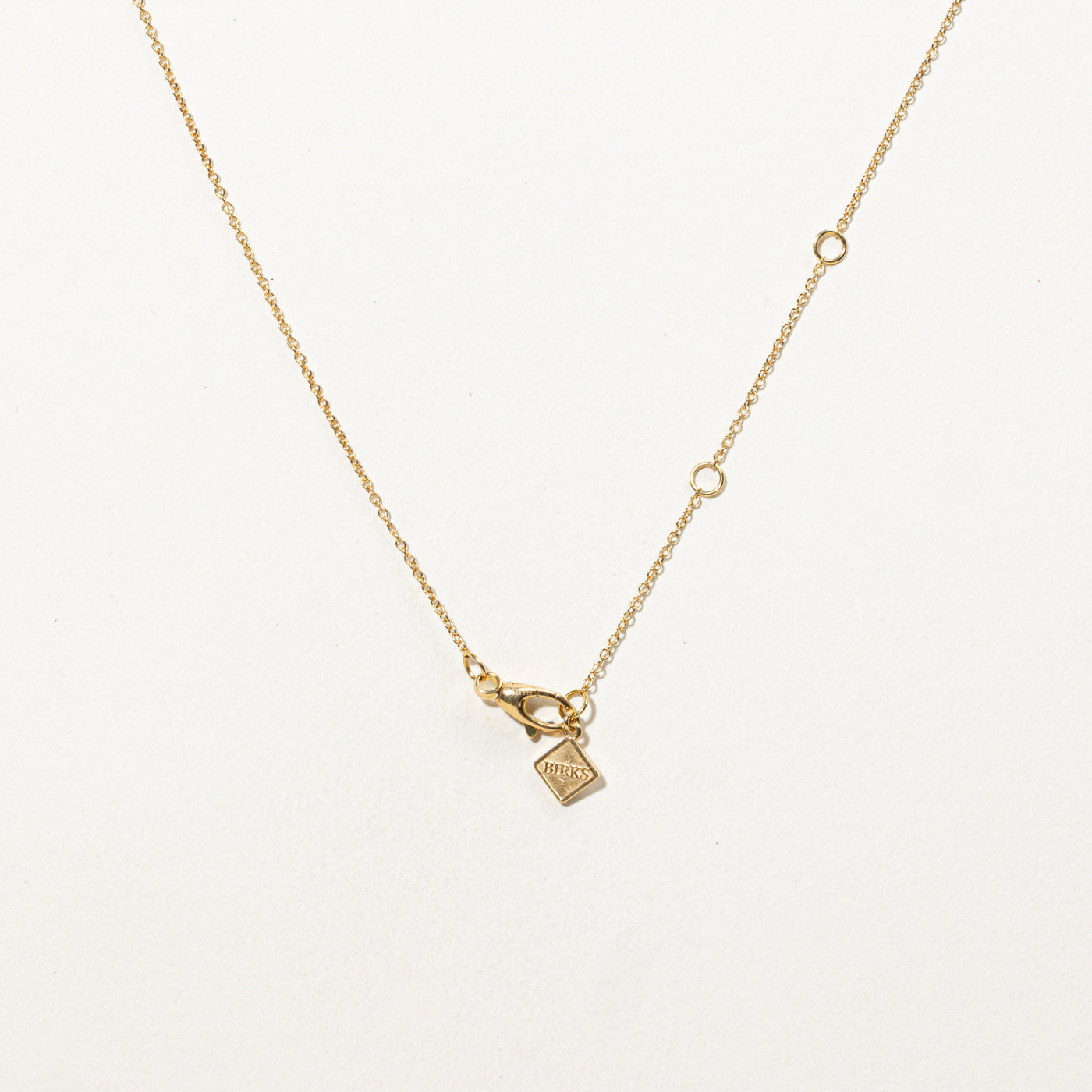 'Birks' 18K Diamond Heart Pendant Necklace | 17"